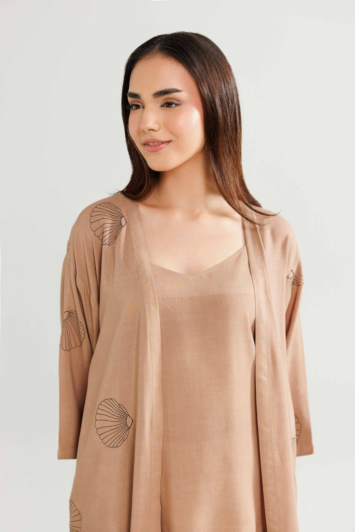 NishatUK - Sand Embroidered Linen 3-piece ready to wear-luxury Luxury Dress