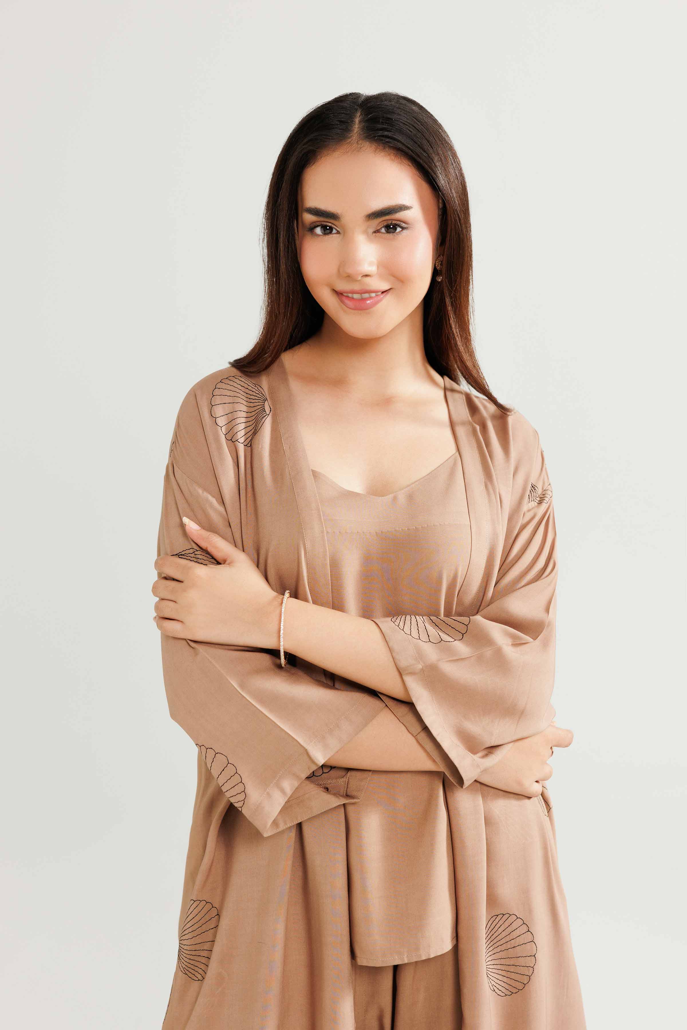 NishatUK - Sand Embroidered Linen 3-piece ready to wear-luxury Luxury Dress