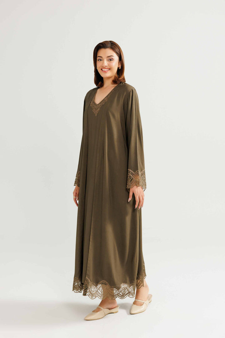 NishatUK - Green Embroidered Linen 2-piece ready to wear Loungewear