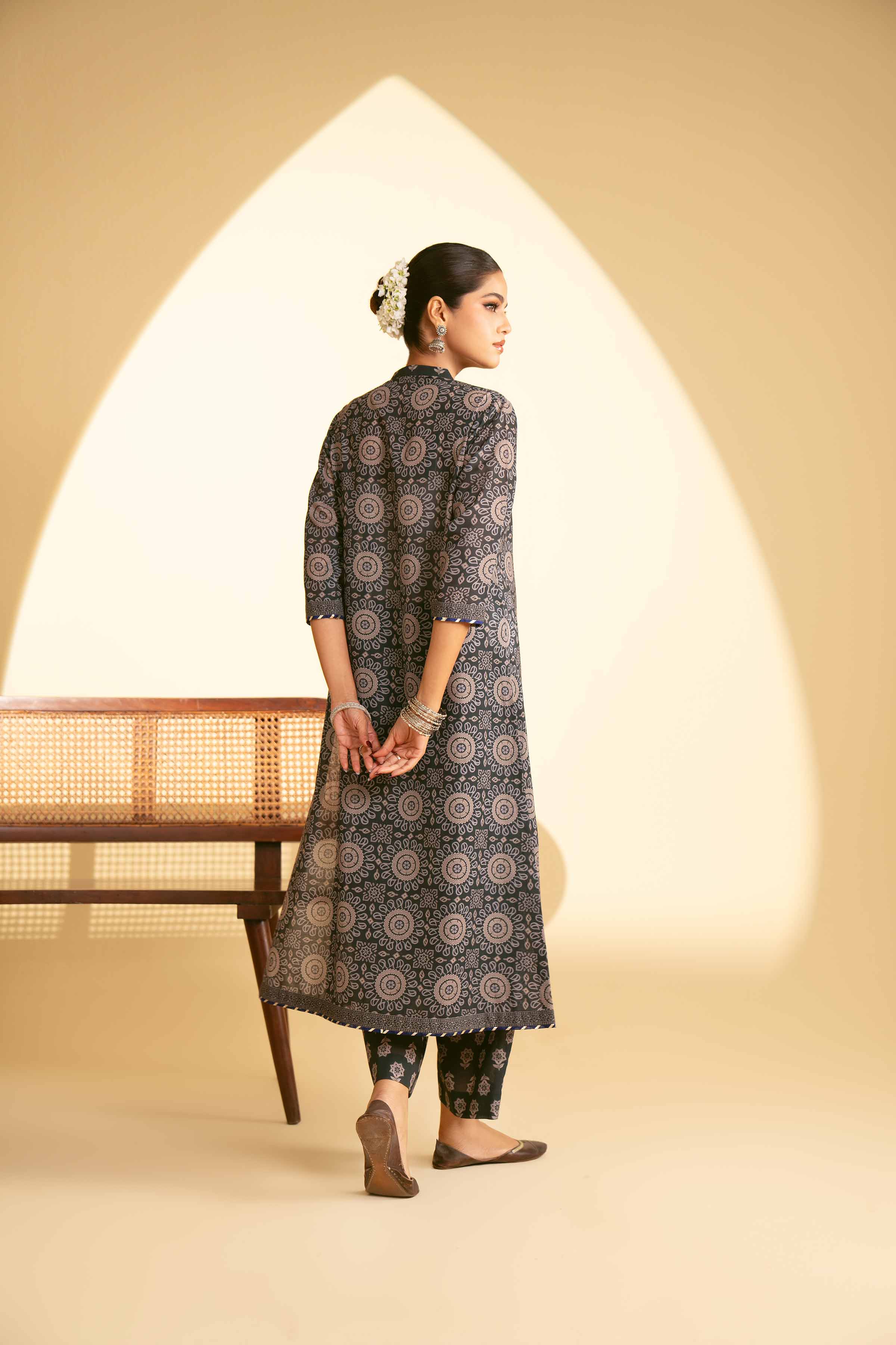 NishatUK - Brown Printed Lawn 2-piece ready to wear Luxury Dress