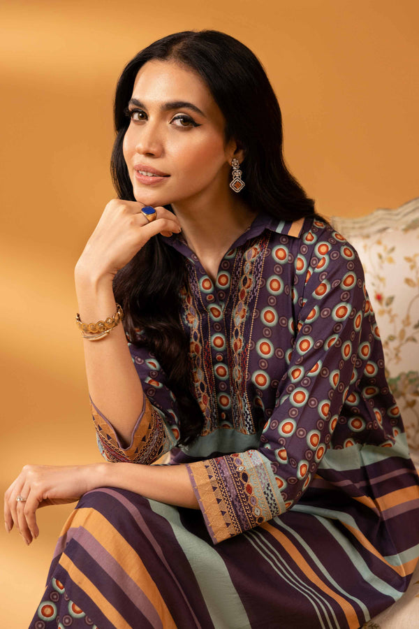 Printed Embroidered Shirt - KPS24-04