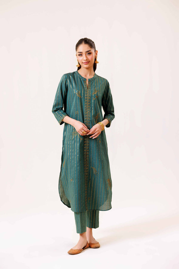 2 Piece - Embroidered Suit - KPS24-23