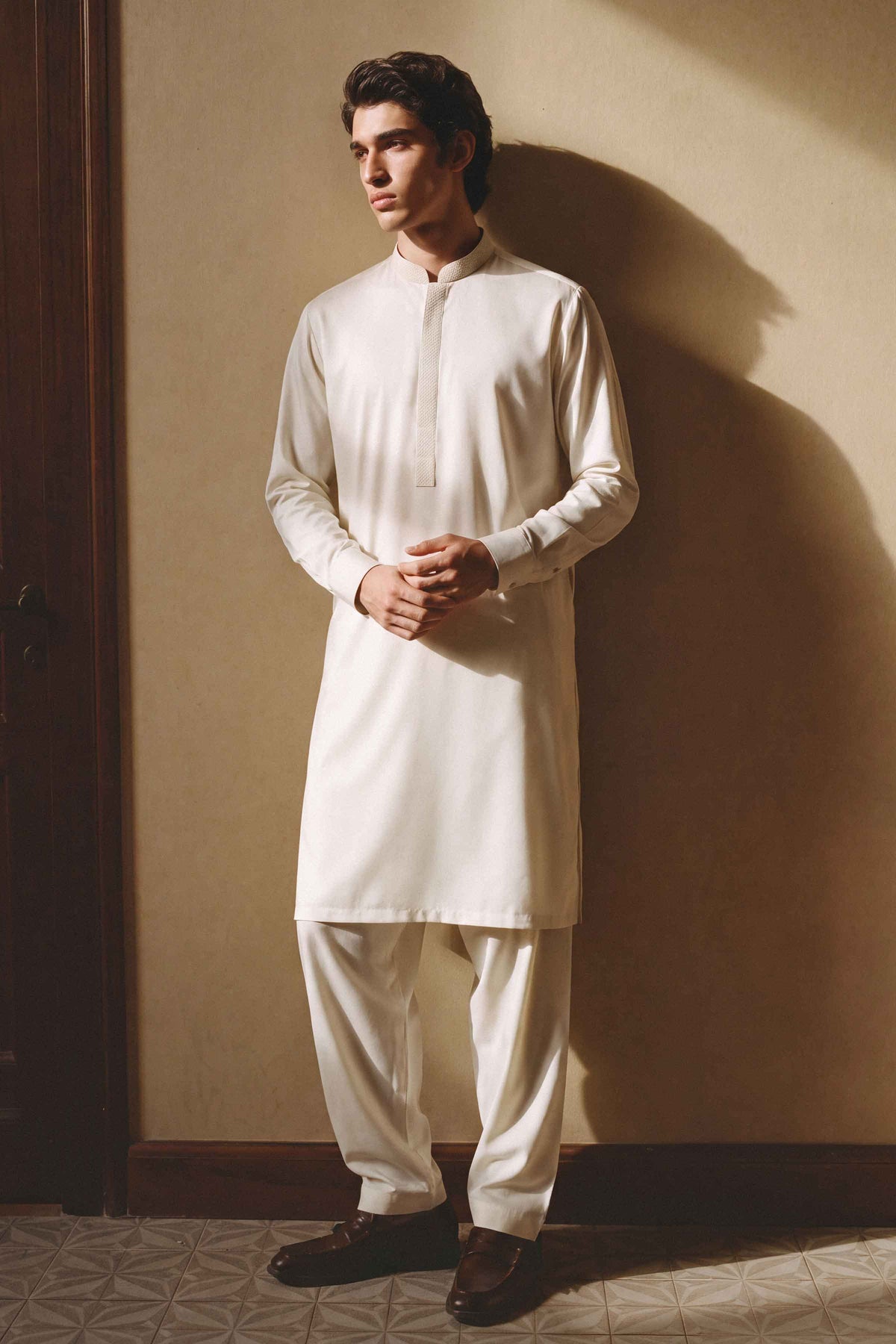 Nishat UK - White Embroidered Boski 2 Pieces ready to wear 