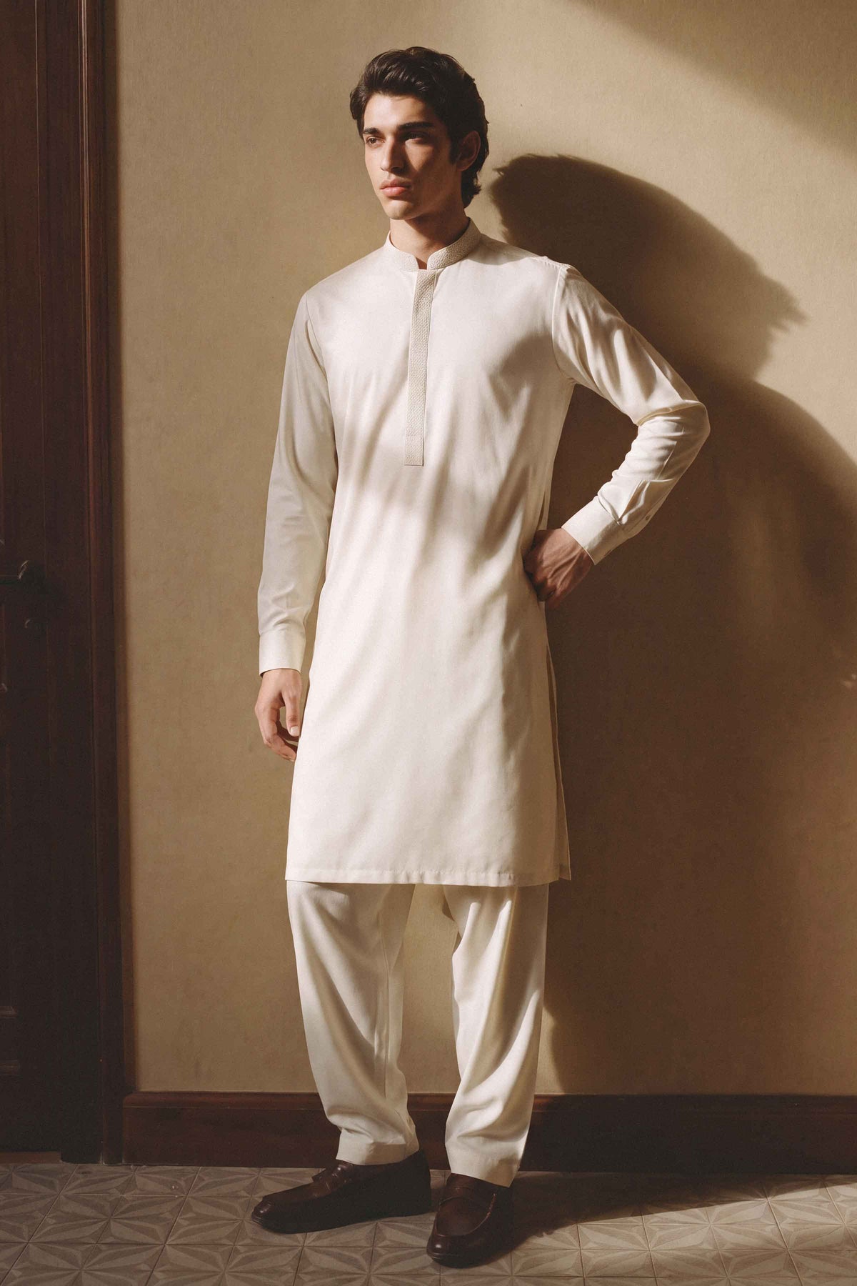 Nishat UK - White Embroidered Boski 2 Pieces ready to wear 