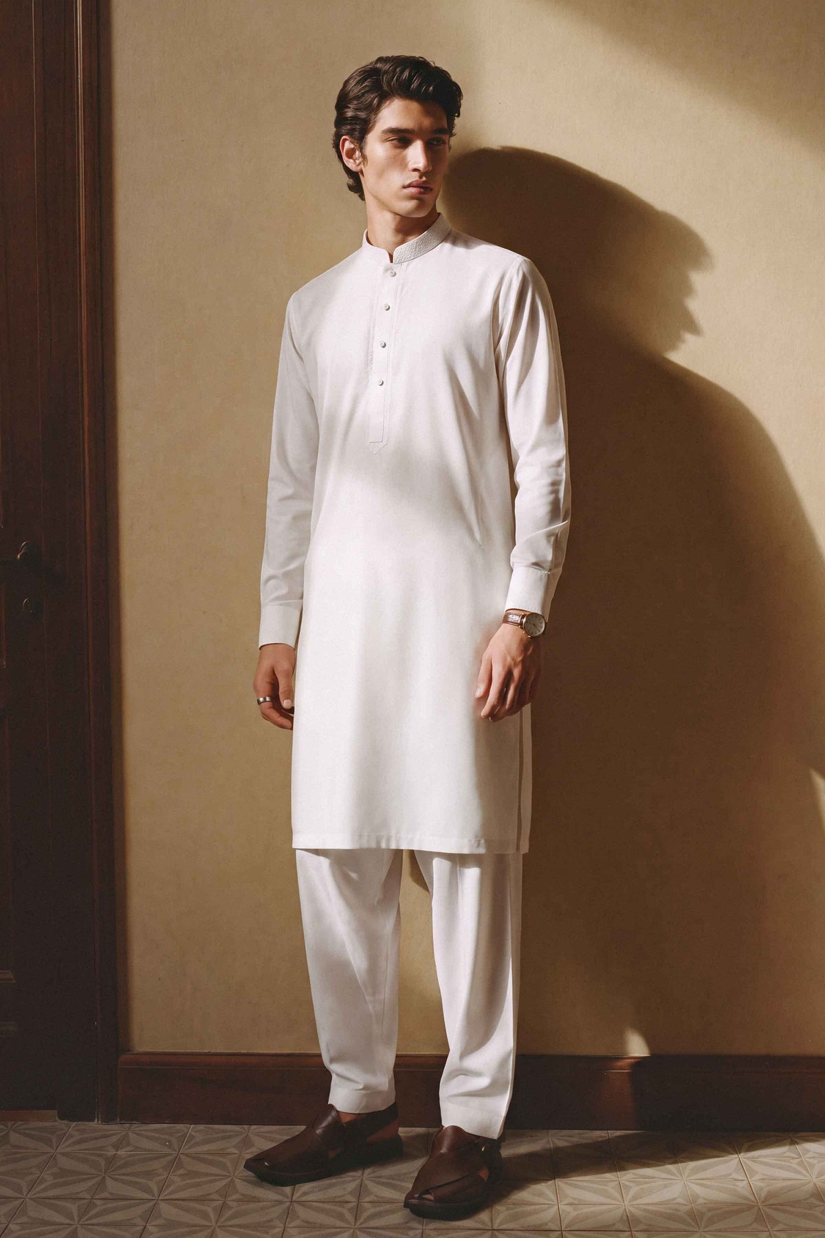Nishat UK - White Embroidered Boski 2 Pieces ready to wear 