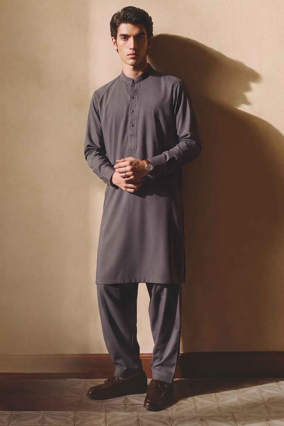 Nishat UK - Grey Embroidered Boski 2 Pieces ready to wear 