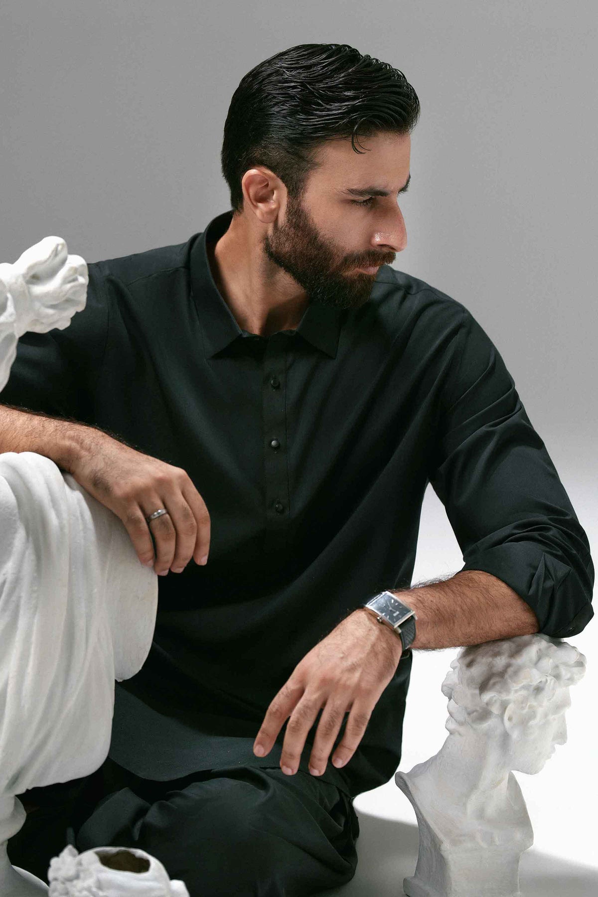 Nishat UK - Black Solids  Boski 2 Pieces ready to wear 