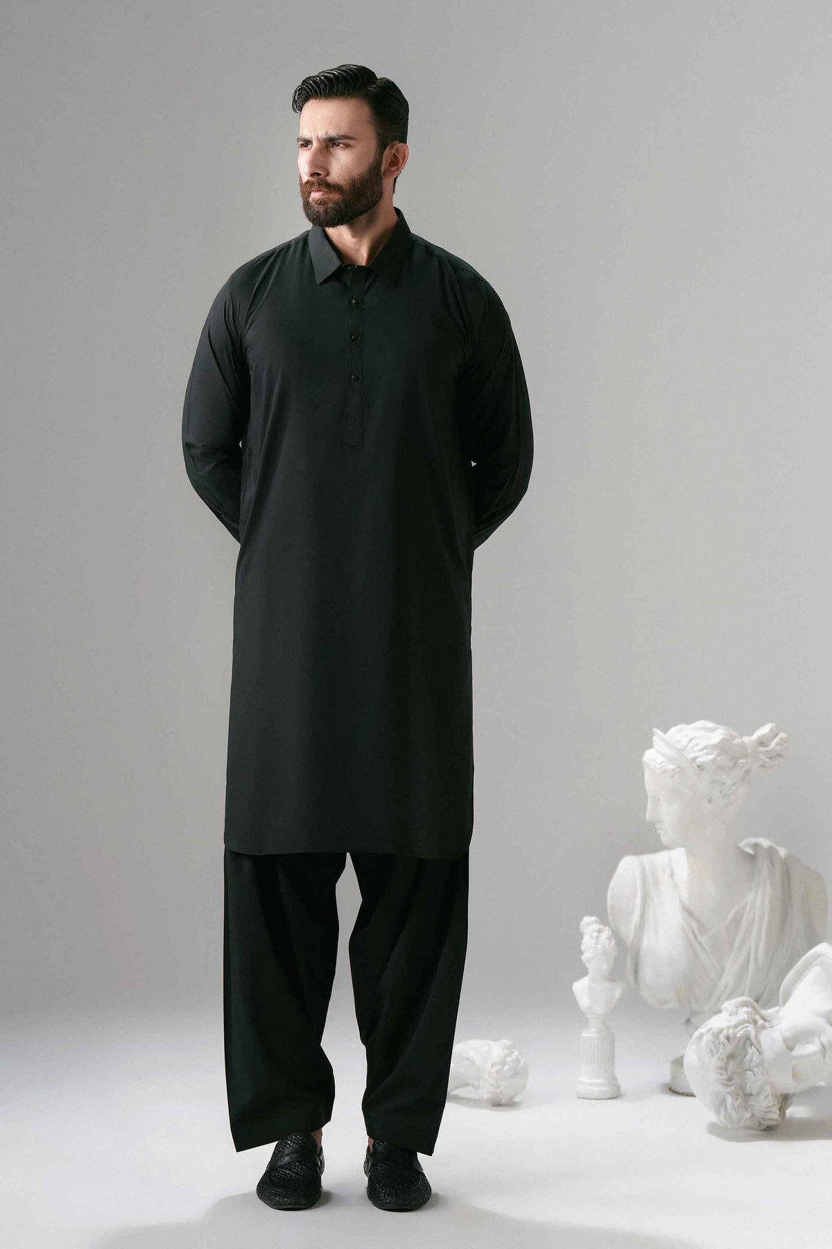 Nishat UK - Black Solids  Boski 2 Pieces ready to wear 