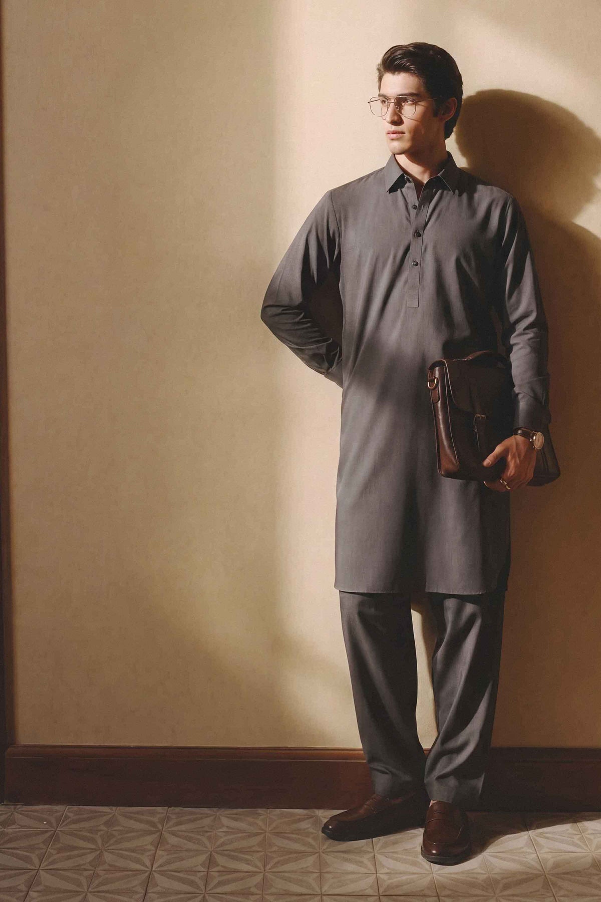 Nishat UK - Grey Solids  Wash & Wear 2 Pieces ready to wear 