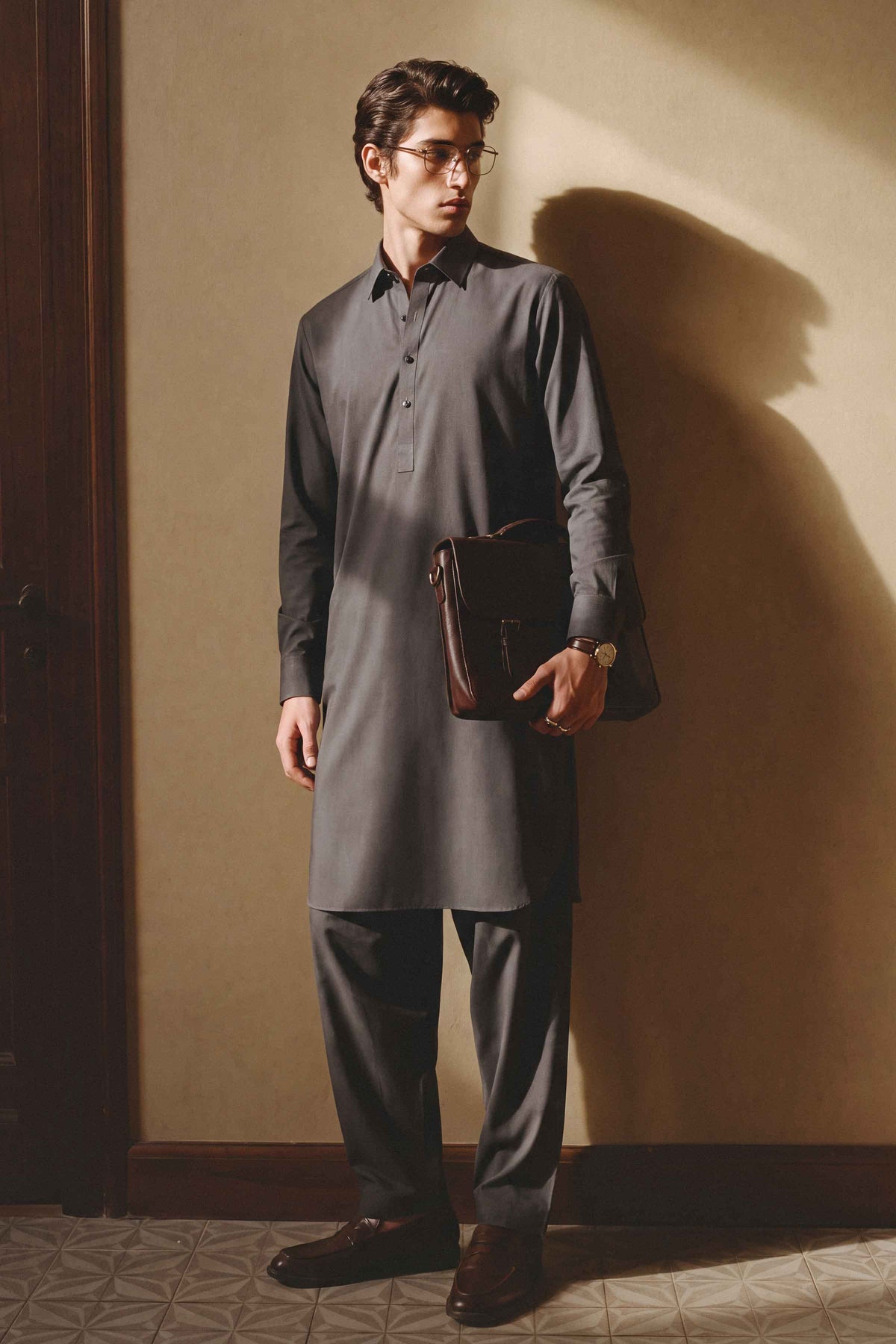 Nishat UK - Grey Solids  Wash & Wear 2 Pieces ready to wear 
