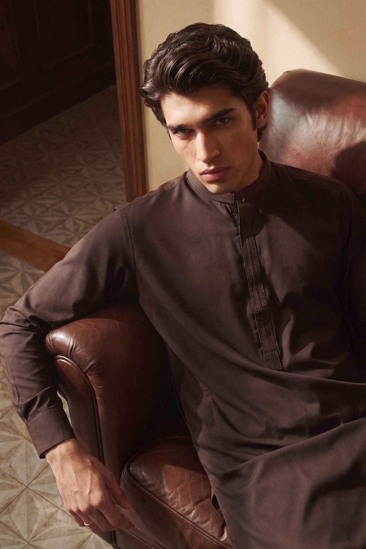 Nishat UK - Brown Solids  Wash & Wear 2 Pieces ready to wear Dress