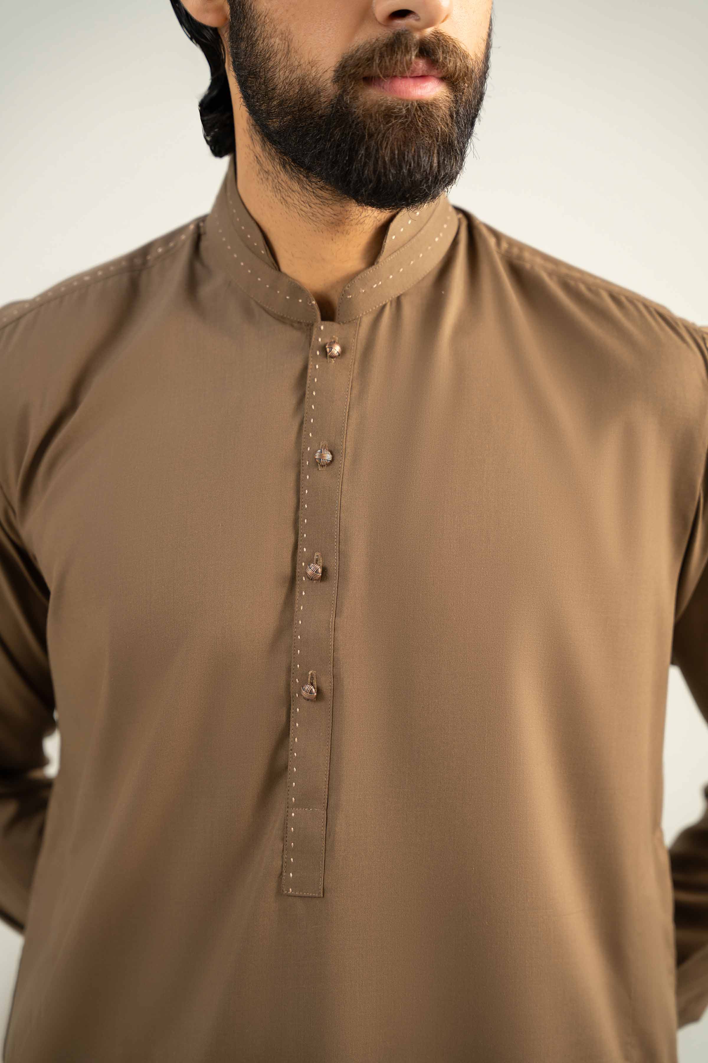 NishatUK - Brown Embroidered   Ambassadar 2-piece ready to wear Dress