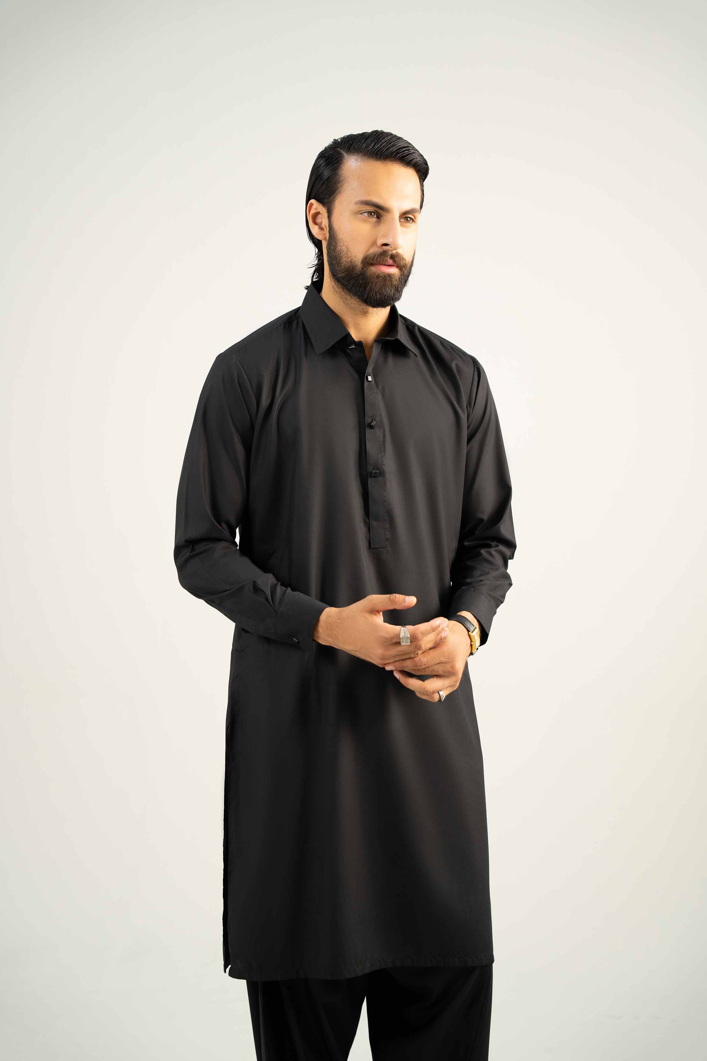 NishatUK - Black Solids  Ambassadar 2-piece ready to wear Dress