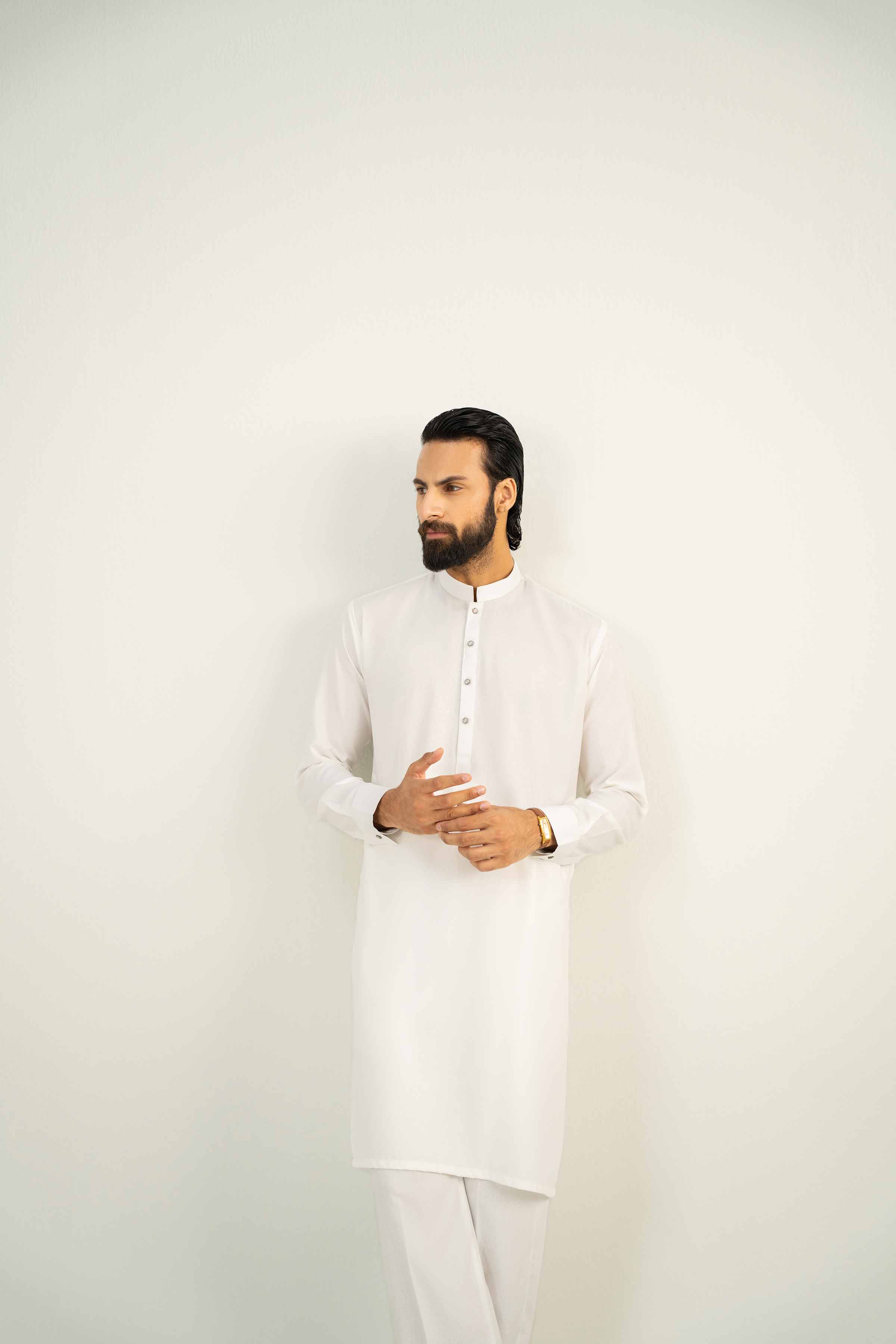 NishatUK - White Solids  Karandi 2-piece ready to wear Dress