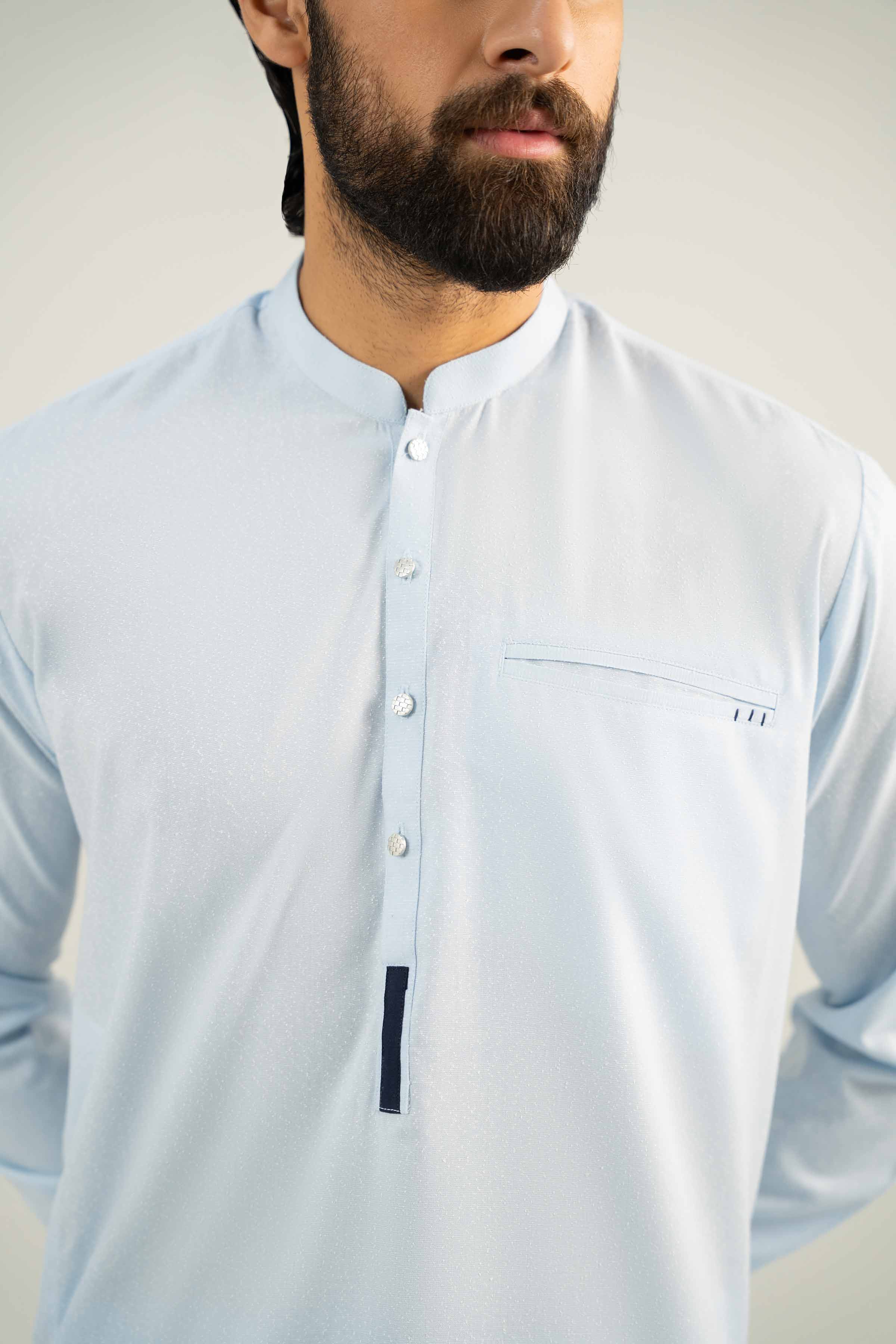 NishatUK - Blue Solids  karandi 2-piece ready to wear Dress