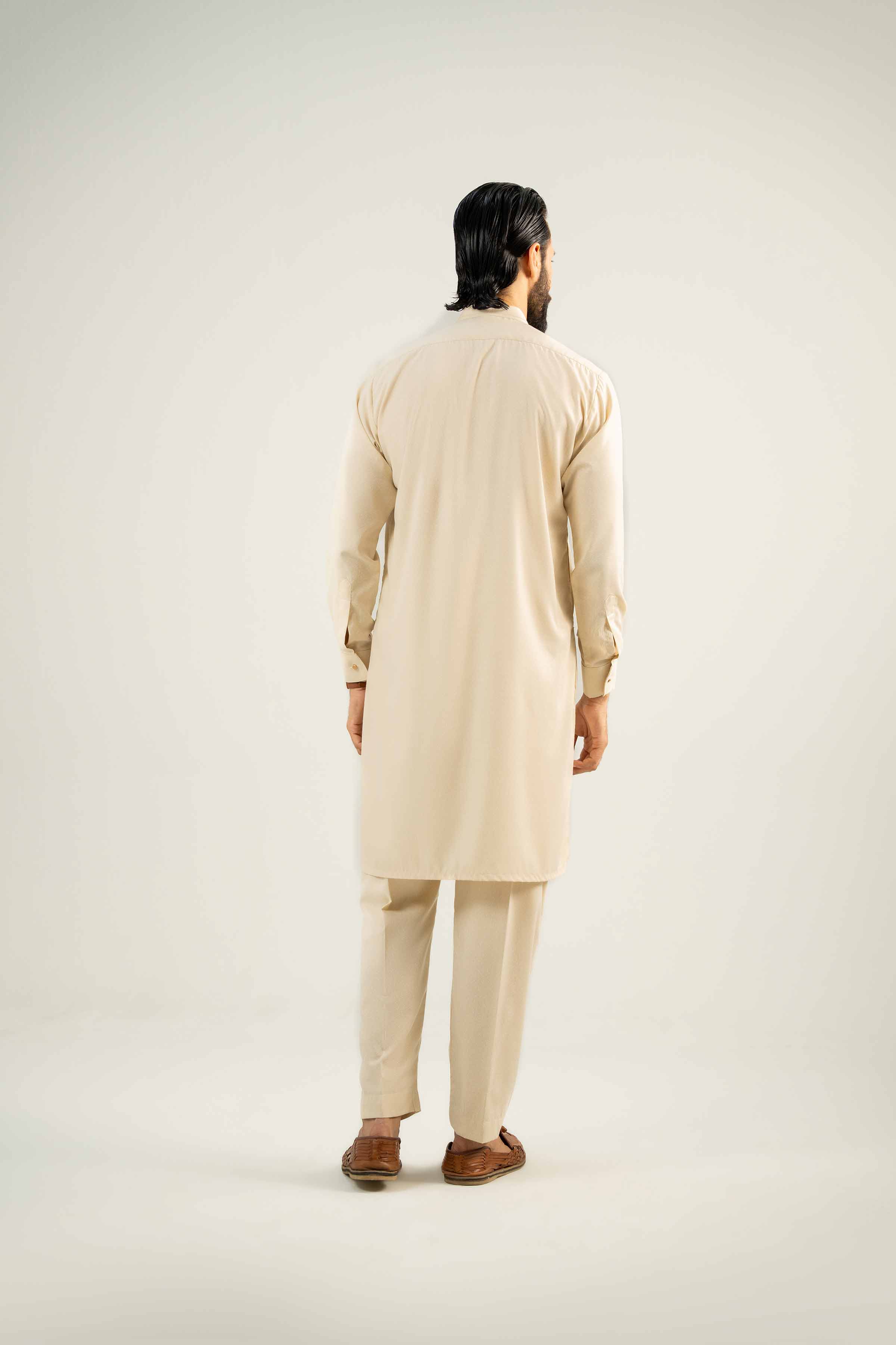 NishatUK - Beige Solids  Karandi 2-piece ready to wear Dress