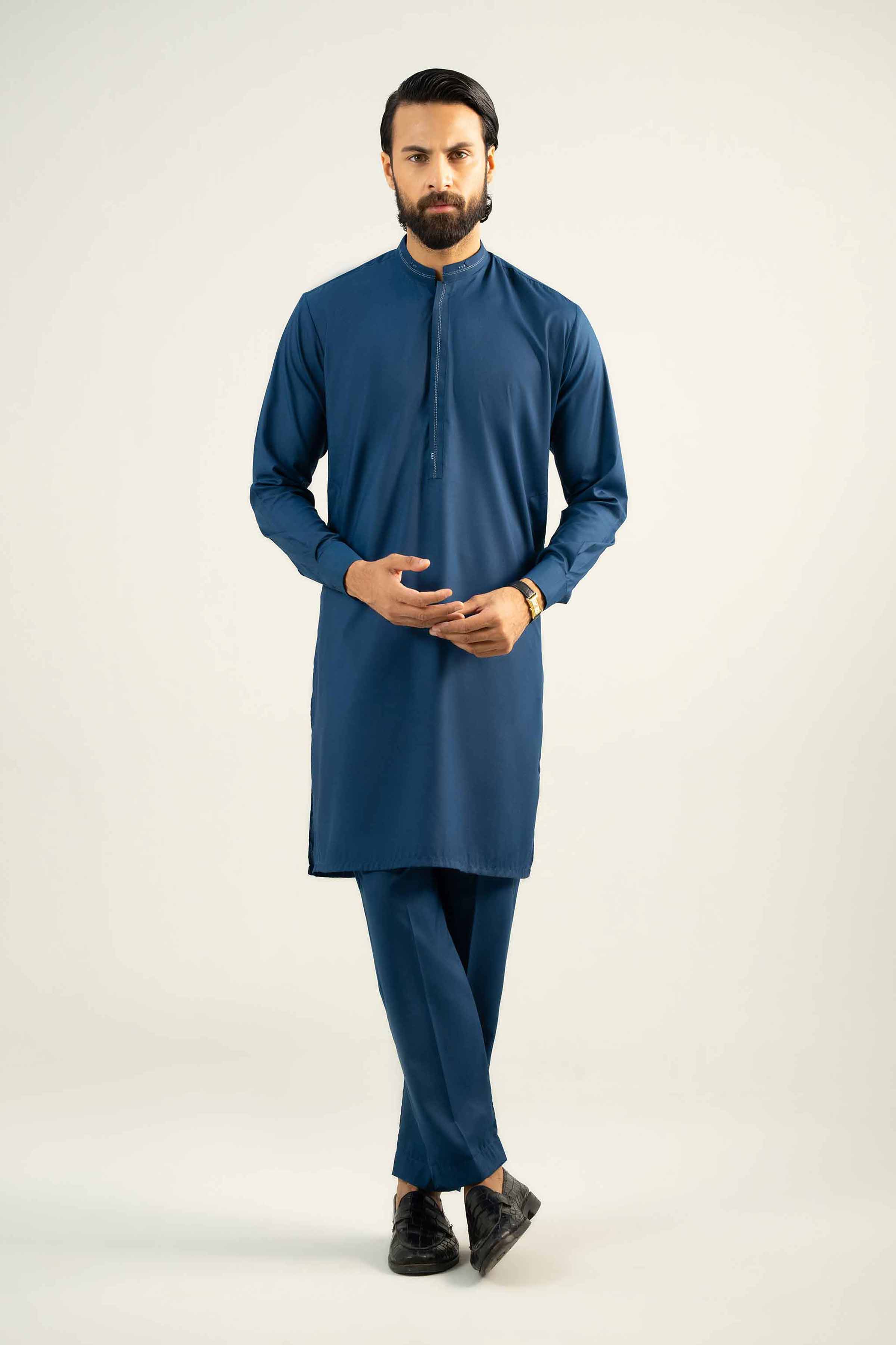 NishatUK - Blue Embroidered   Ambassadar 2-piece ready to wear Dress