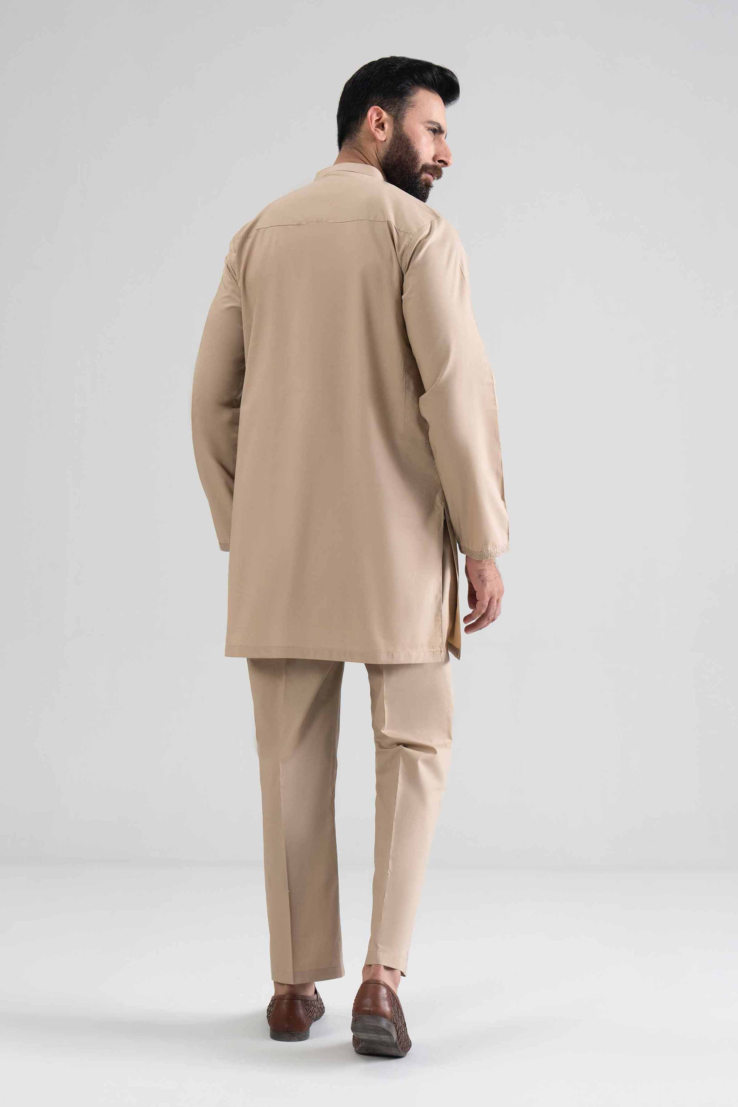 NishatUK - Brown Men Cotton 2-piece ready to wear Dress