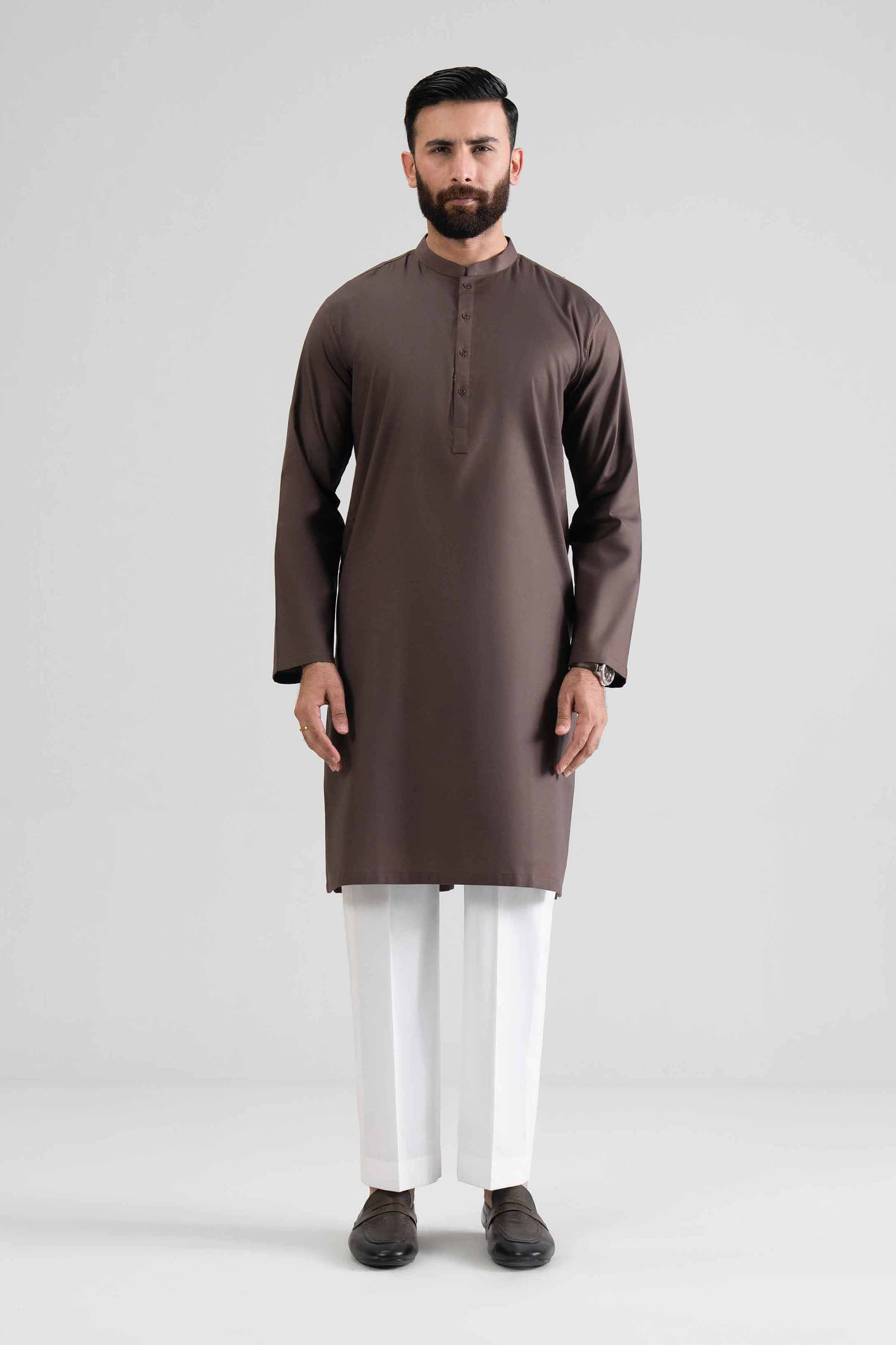 NishatUK - Brown Men Cotton 2-piece Stitched Suit