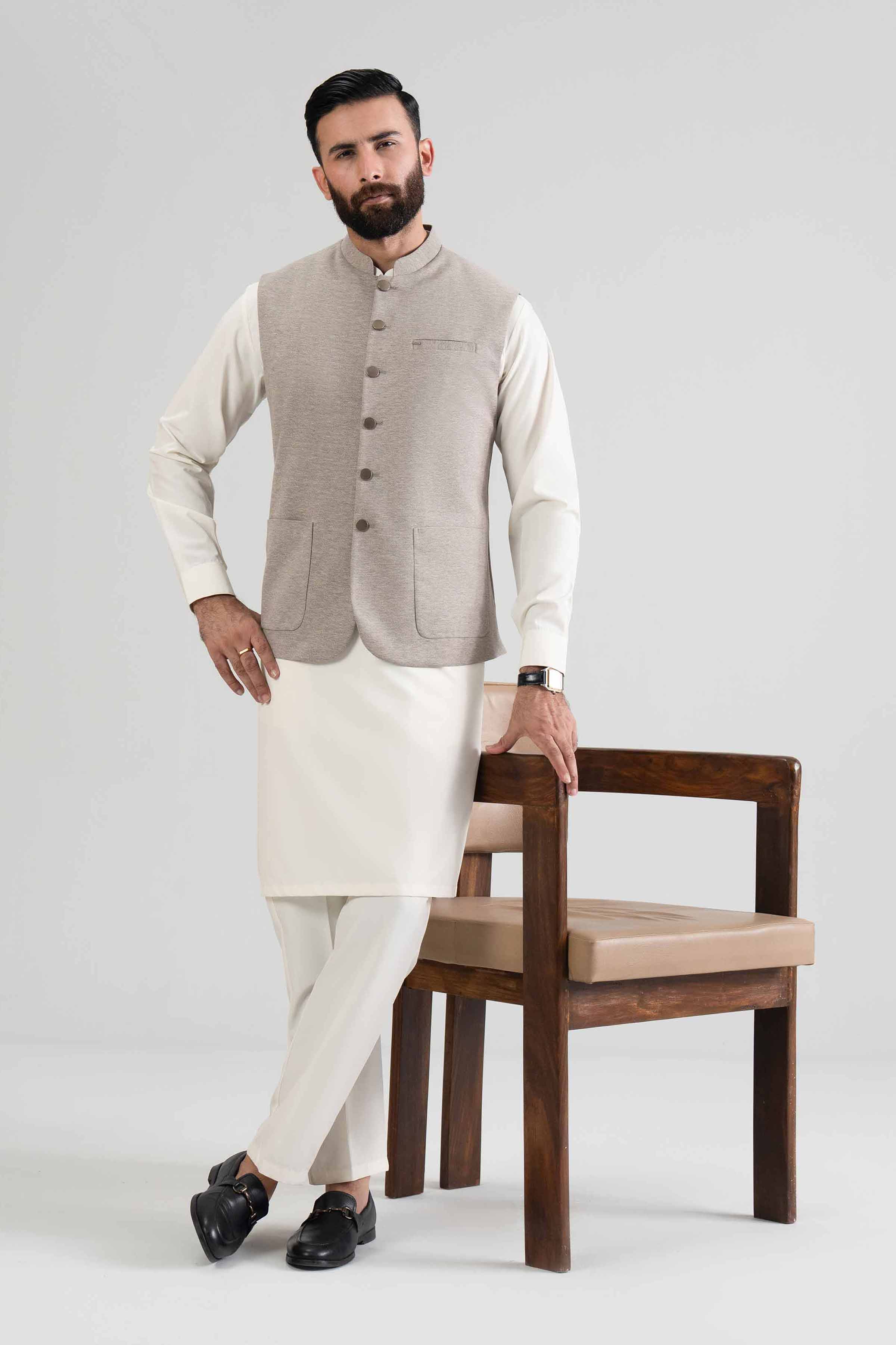 NishatUK - Off White Solids Boski 3-piece ready to wear Suit