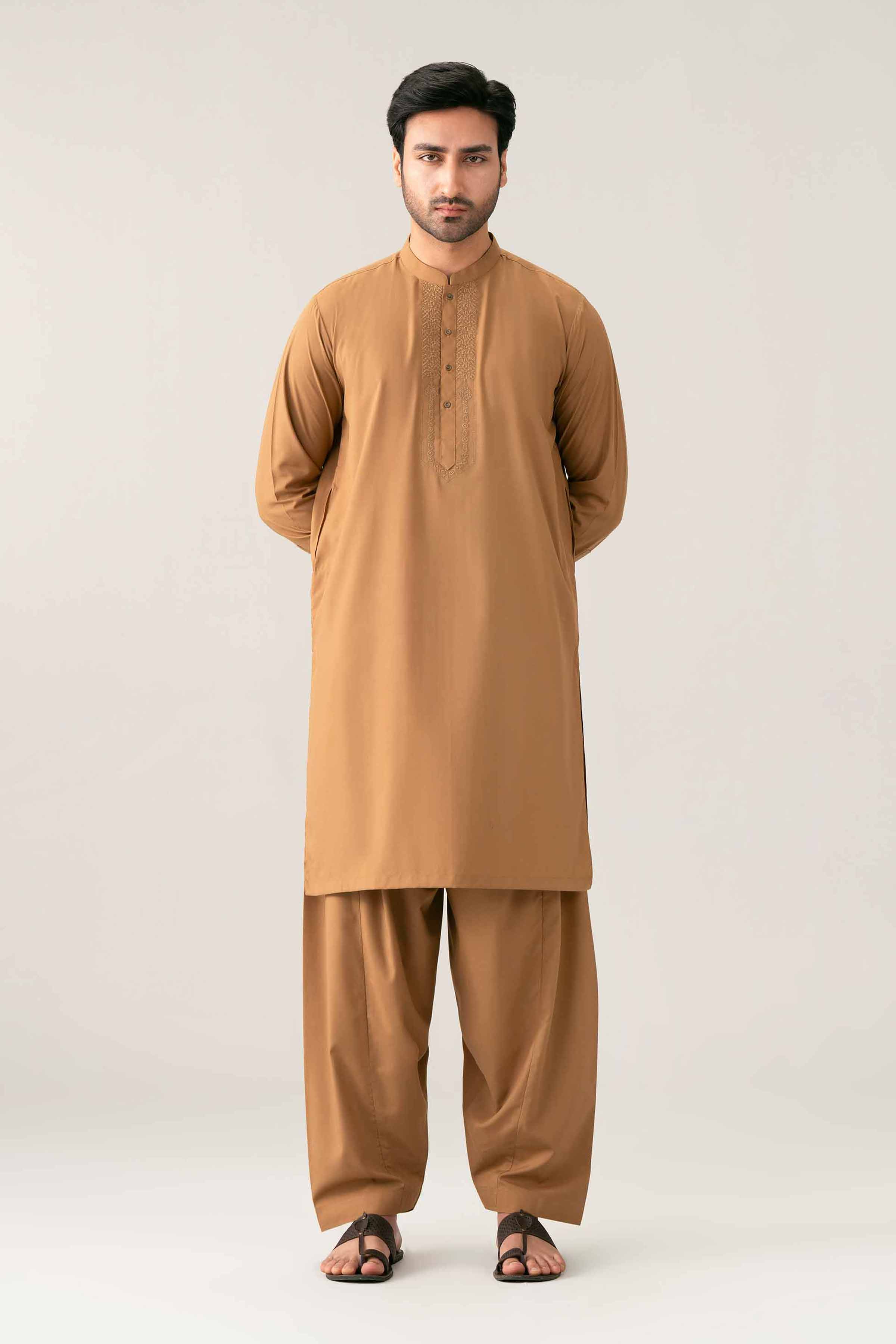 Nishat UK - Brown Embroidered PV 2-piece ready to wear suit