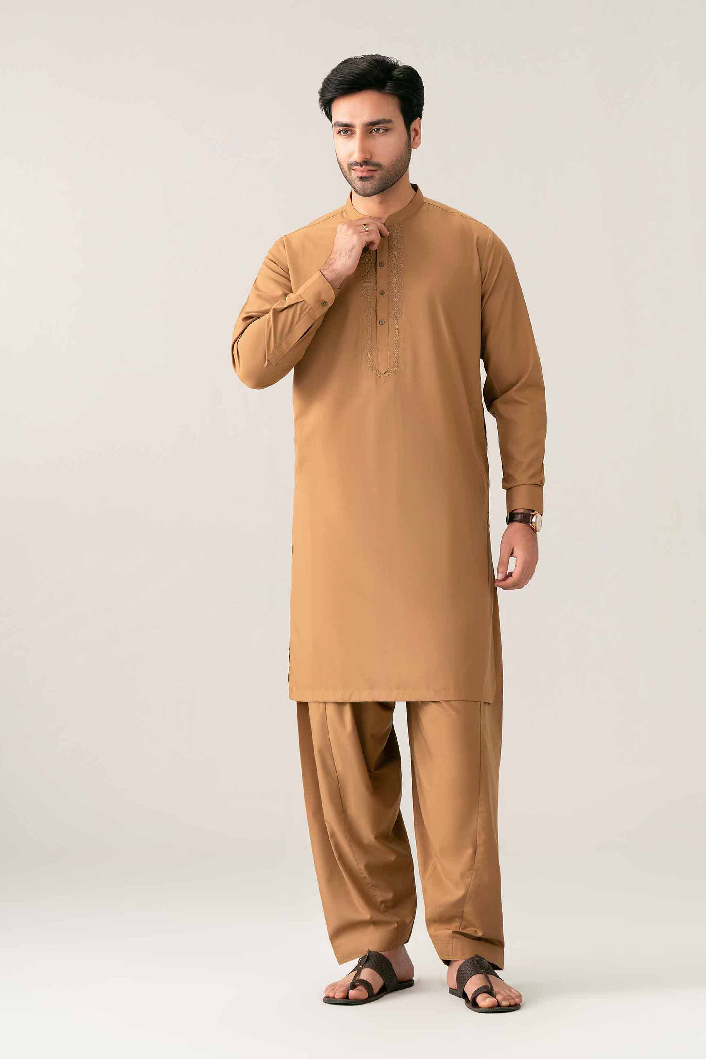Nishat UK - Brown Embroidered PV 2-piece ready to wear suit