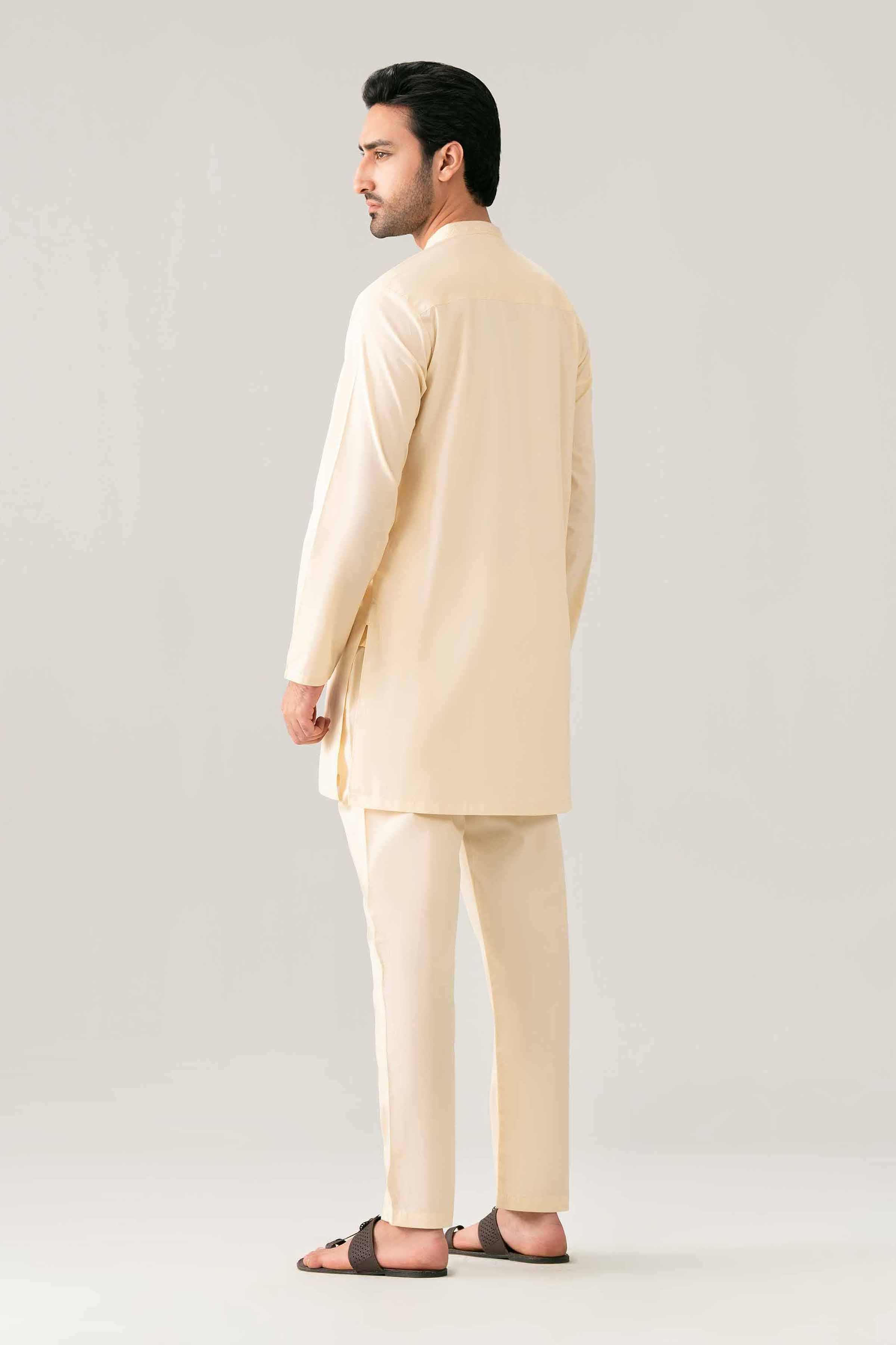 Nishat UK - Off white Embroidered Cotton 2-piece ready to wear Dress