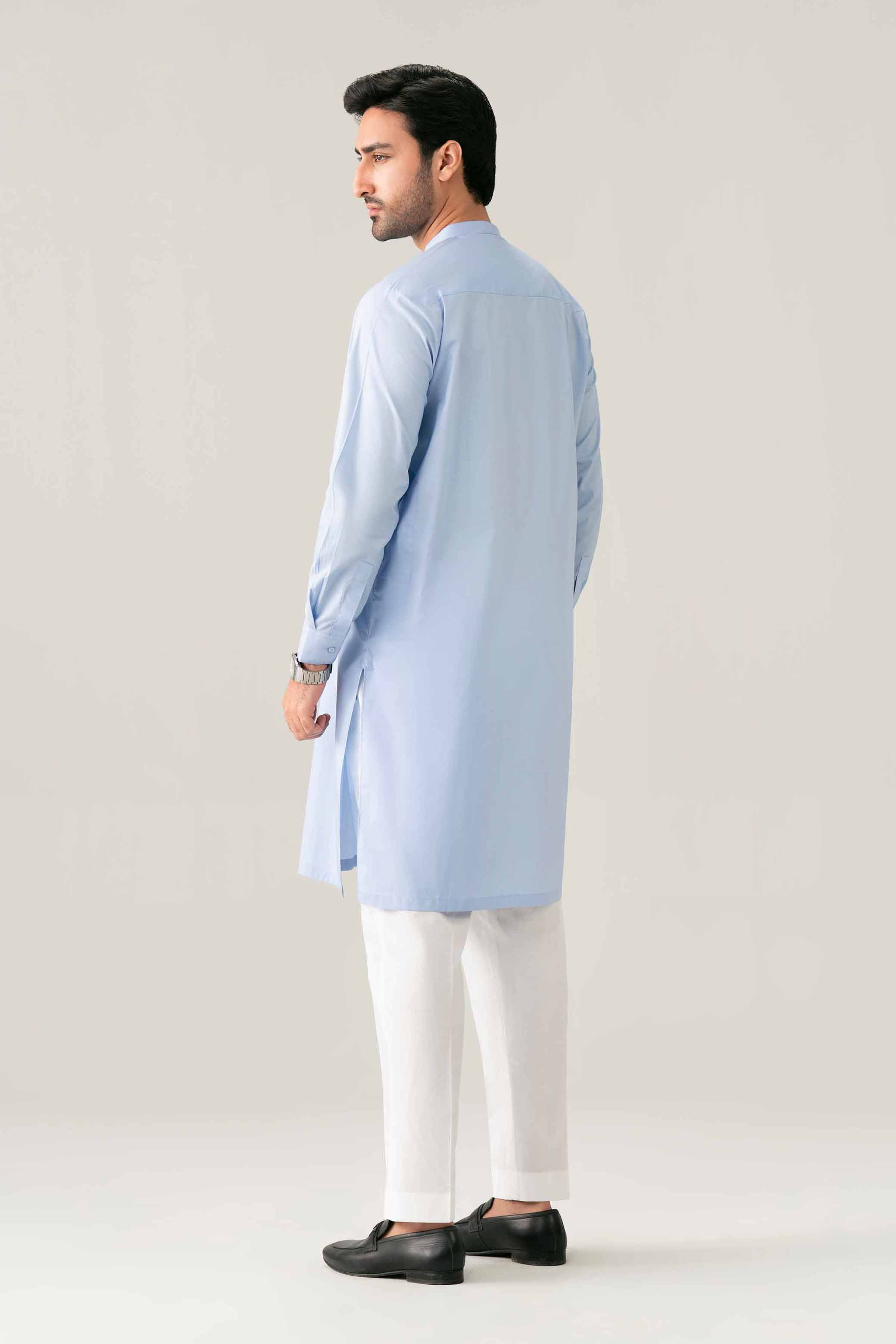 Nishat UK - Blue Embroidered Cotton 1-piece ready to wear kurta