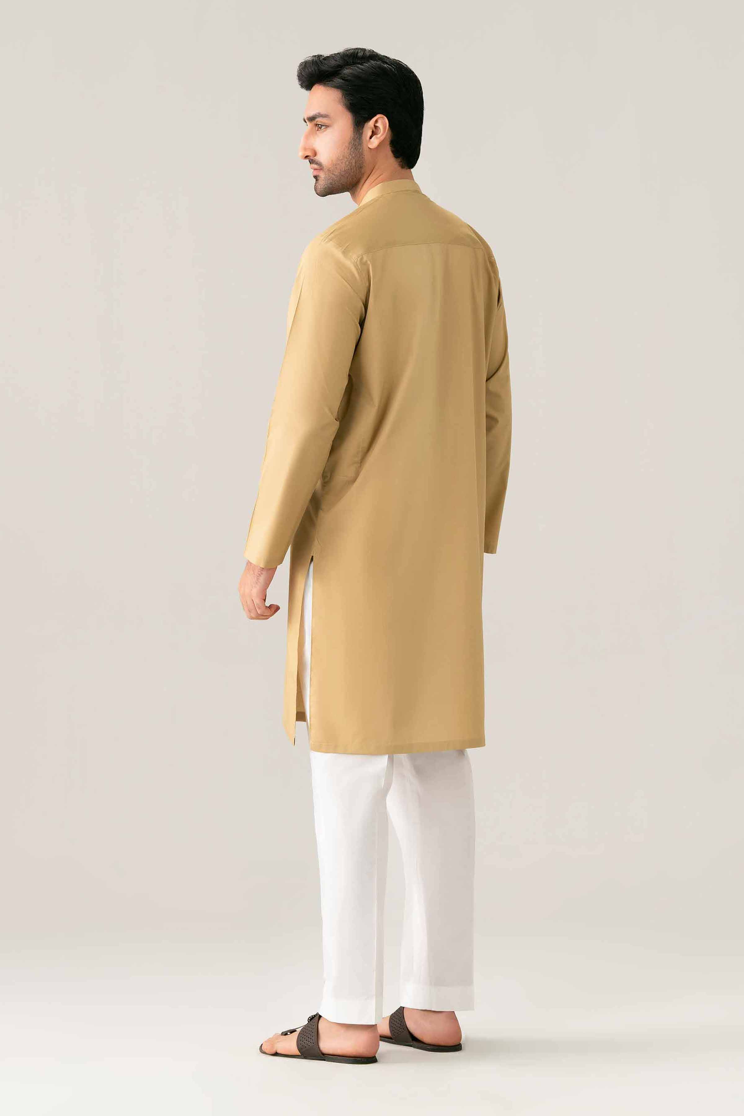 Nishat UK - Brown Embroidered Cotton 1-piece ready to wear kurta
