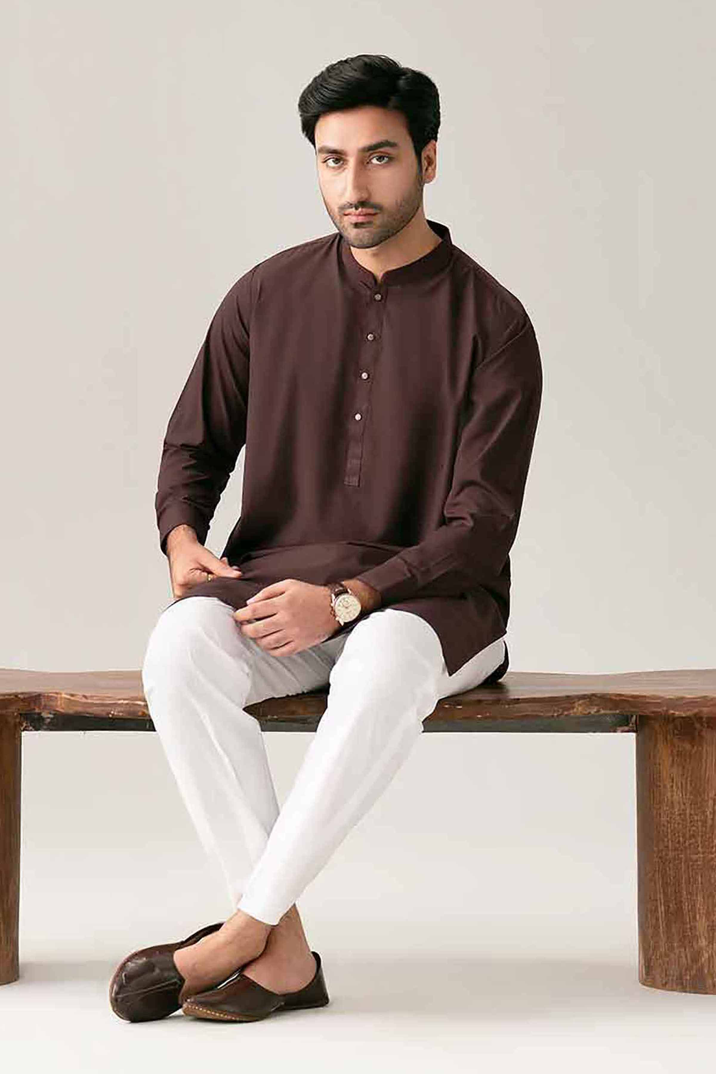 Nishat UK - Purple Embroidered PV 1-piece ready to wear kurta