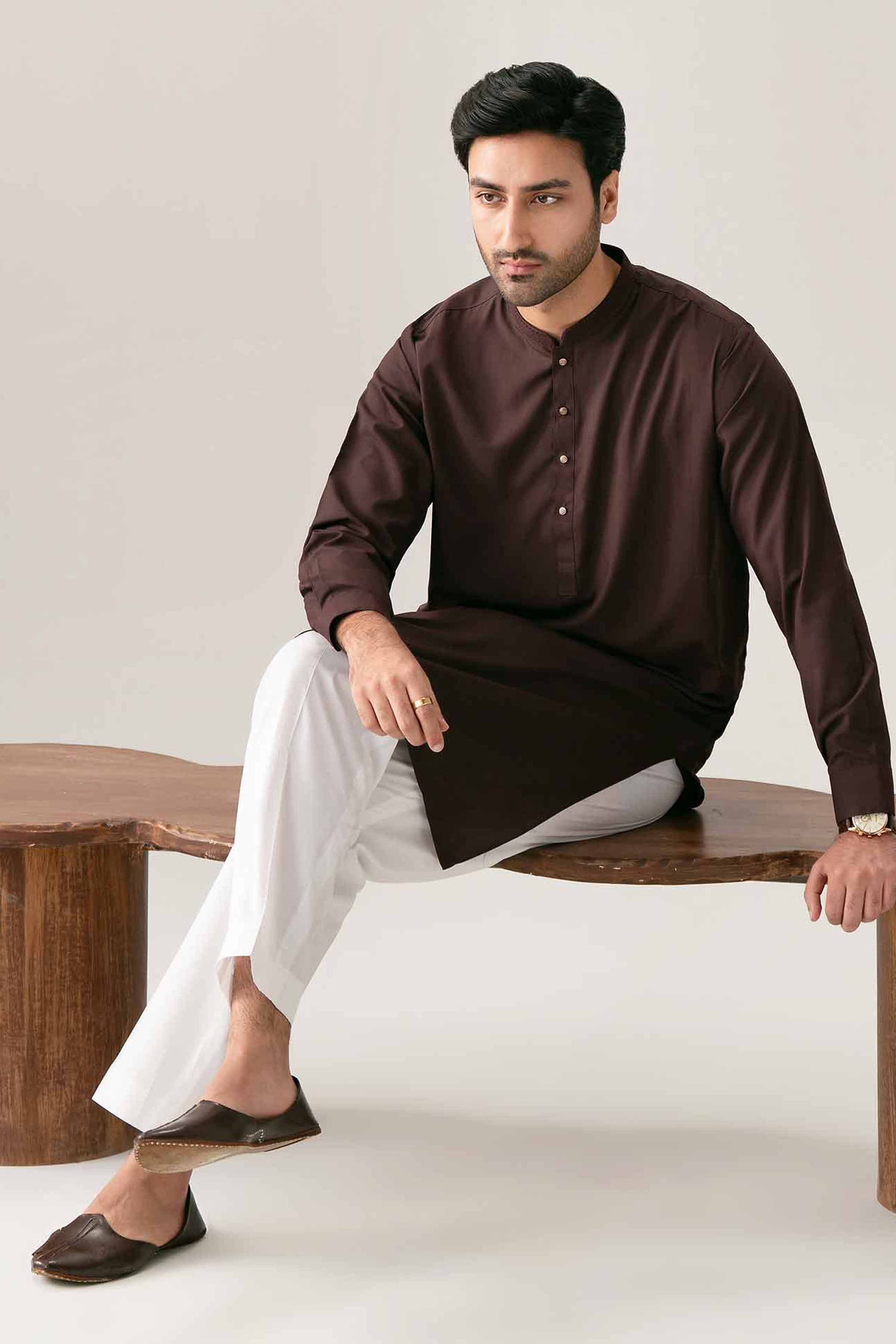 Nishat UK - Purple Embroidered PV 1-piece ready to wear kurta