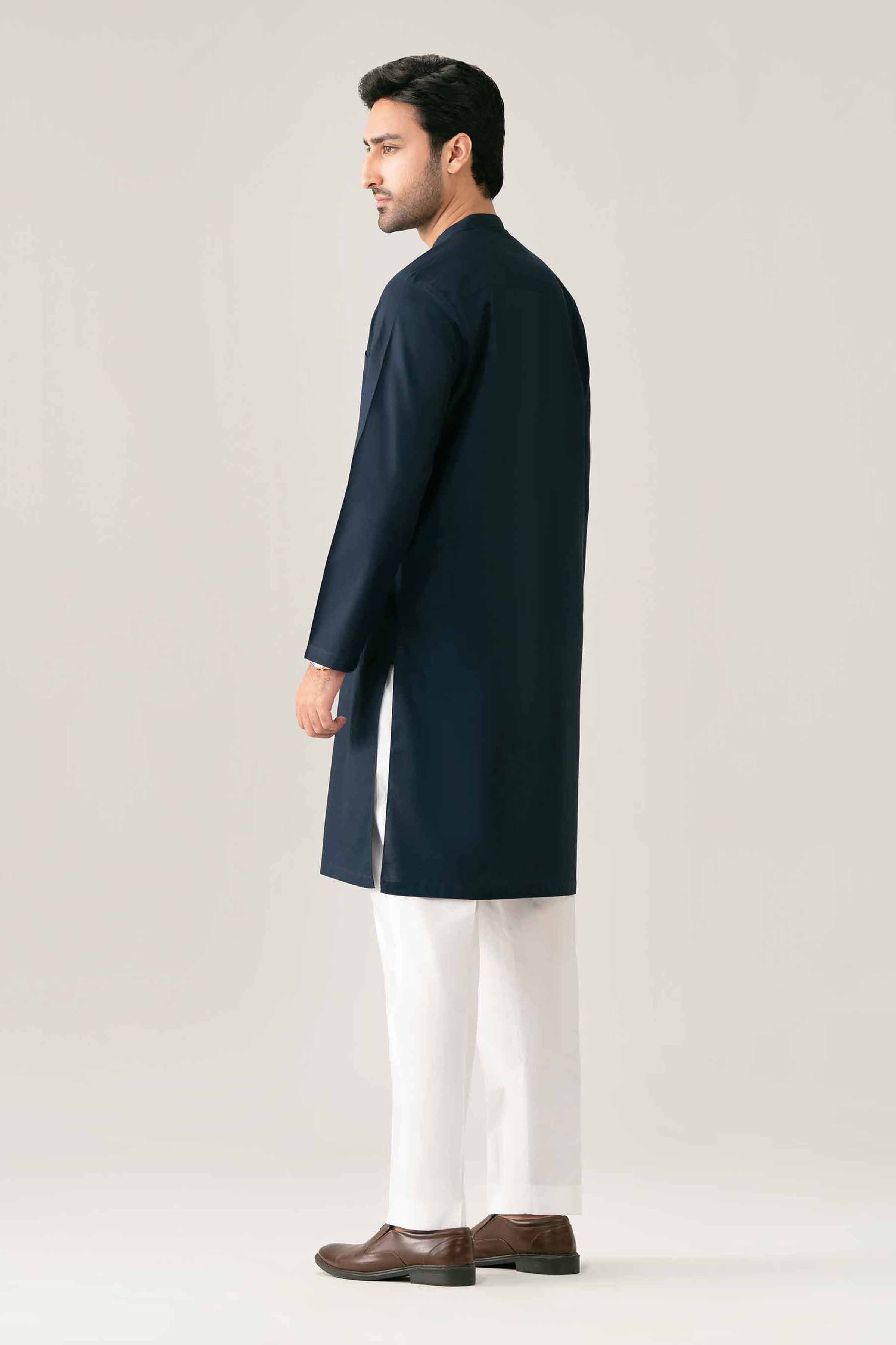 Nishat UK - Blue Solids  Cotton 1 Piece ready to wear Kurta