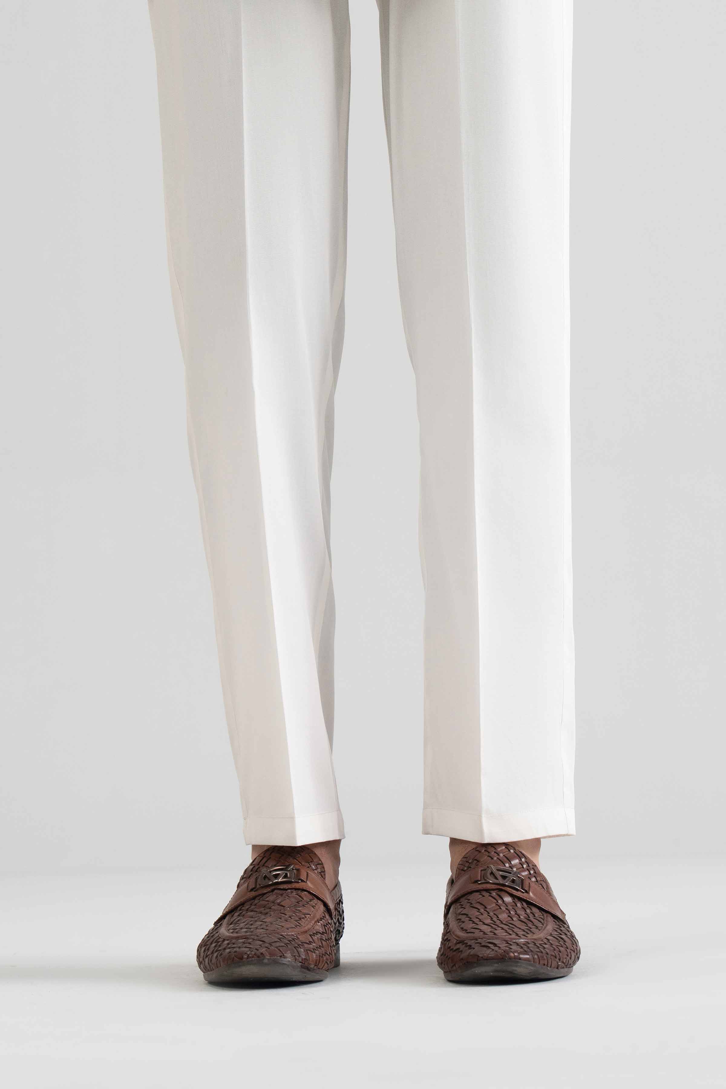 NishatUK - White Solids Cotton 1-piece ready to wear trouser