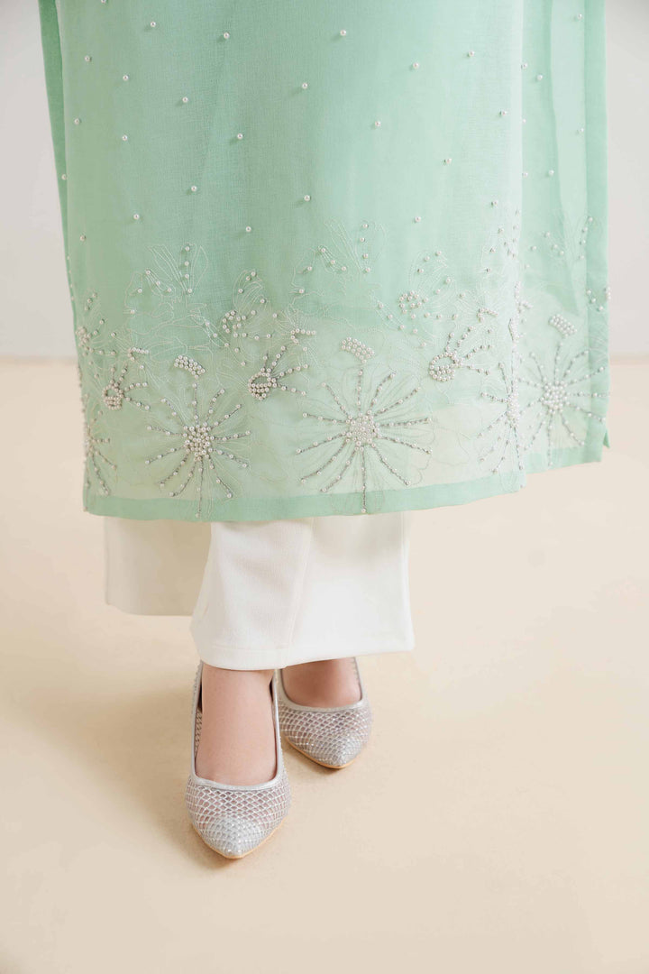 NishatUK - Brown Embroidered   Poly Fabric 2-piece ready to wear Dress