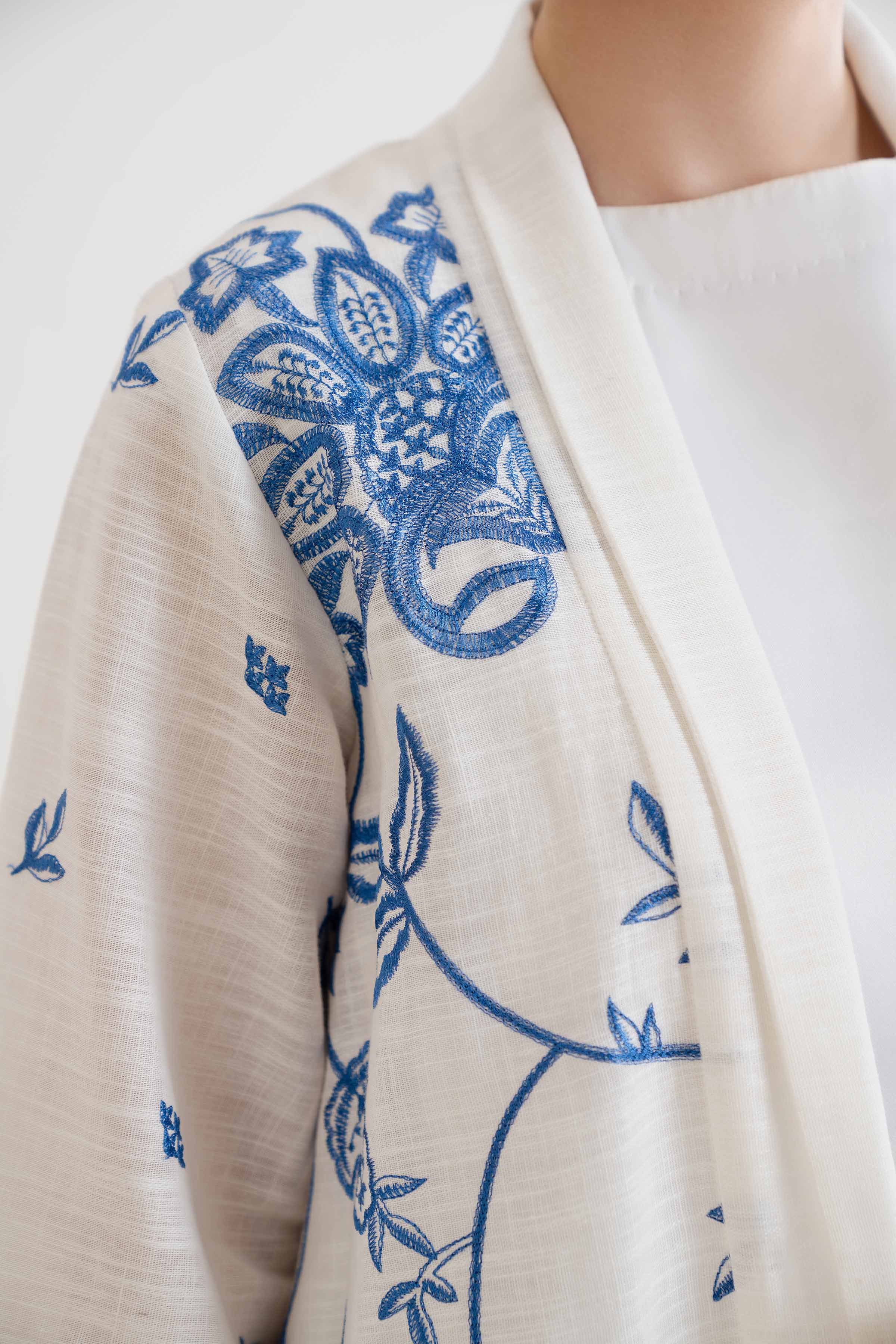 NishatUK - Brown Embroidered  Cotton 1-piece ready to wear Dress