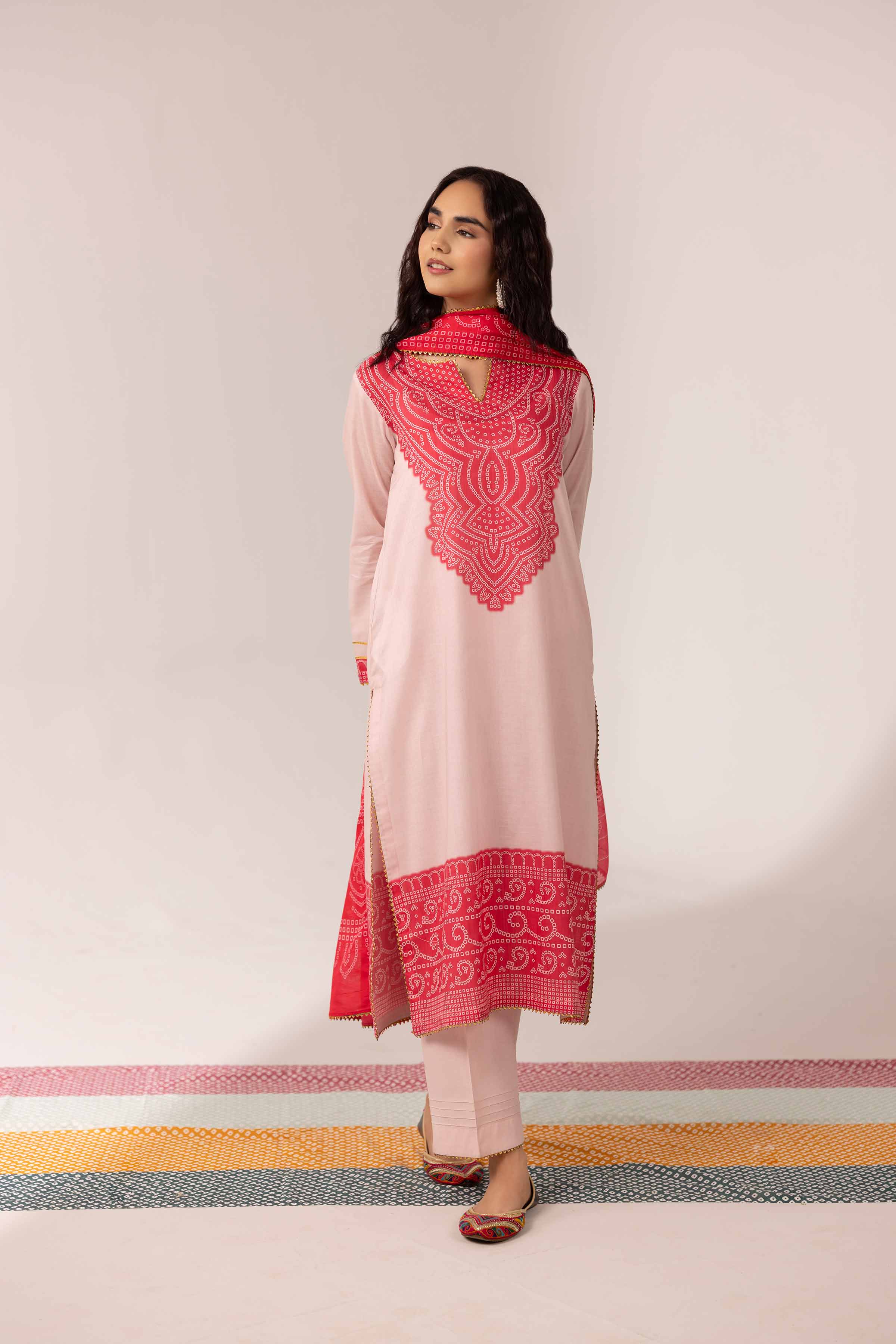 NishatUK - Brown Printed Lawn 3-piece ready to wear Suit