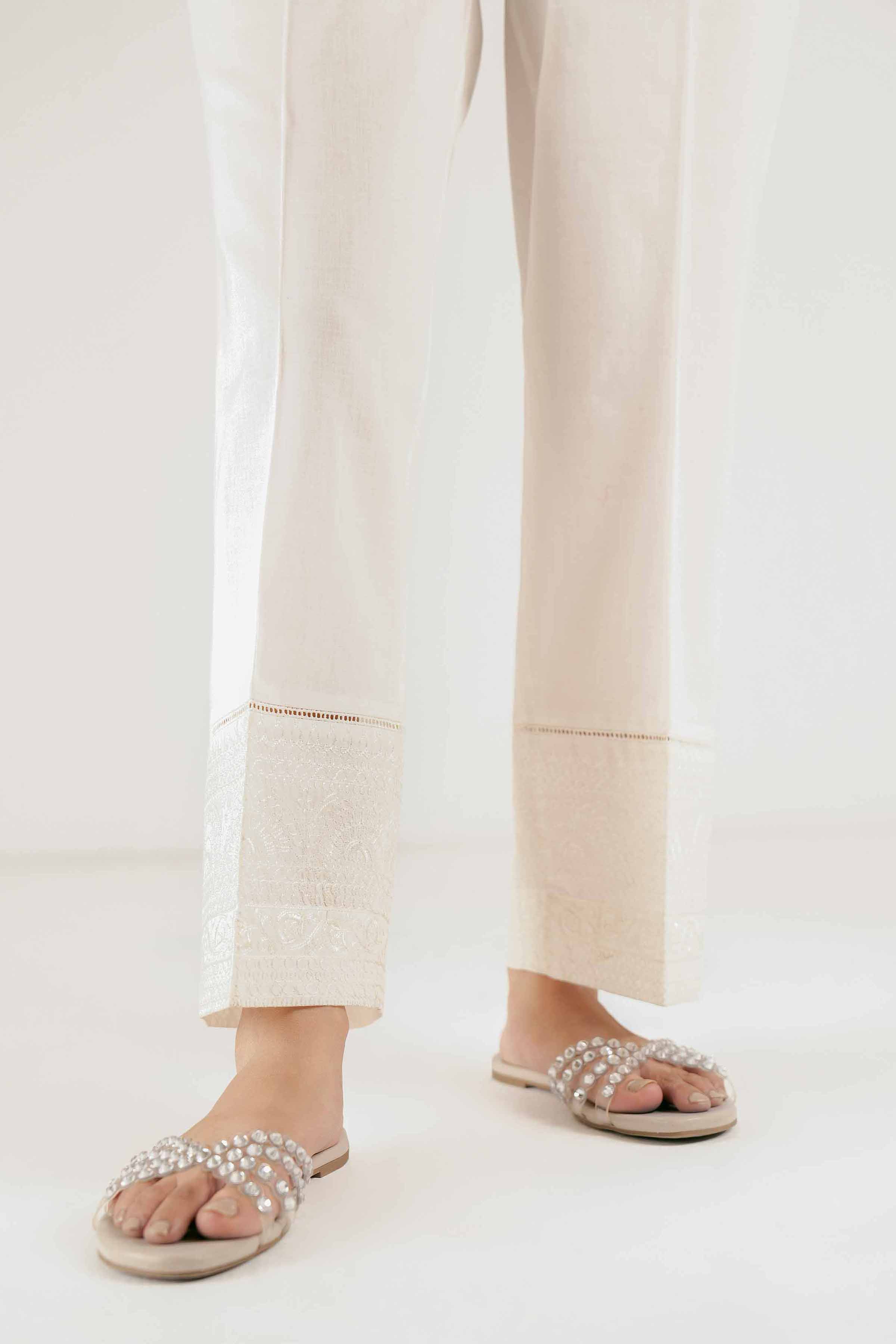 NishatUK - Brown Embroidered   Cambric 1-piece ready to wear Trouser