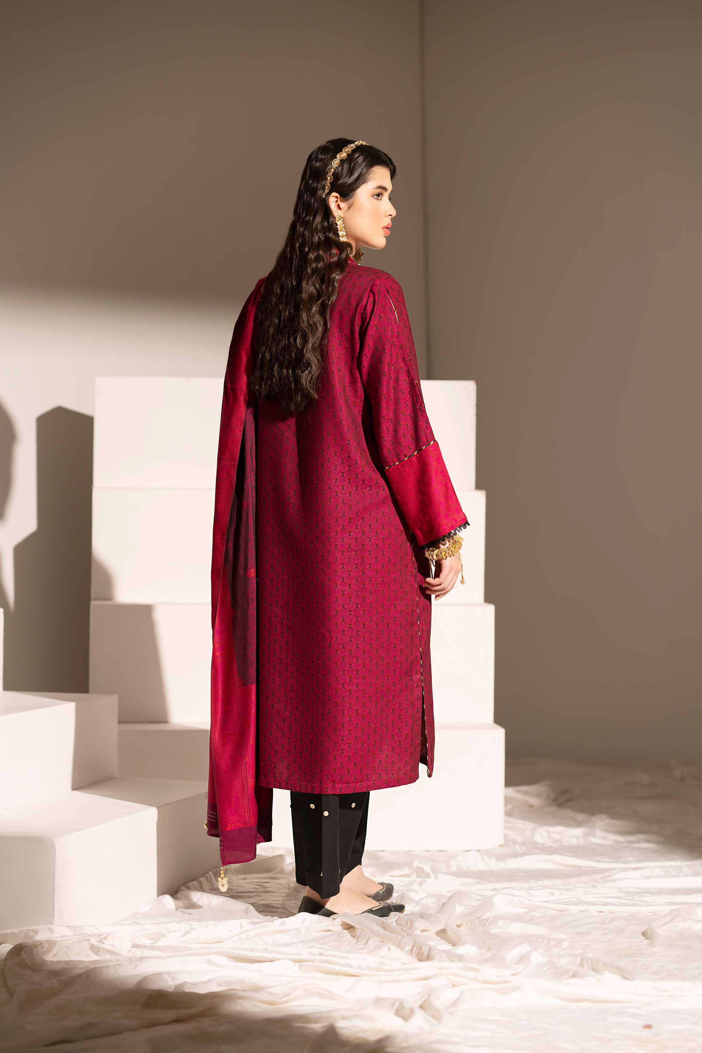 NishatUK - Brown Solids Jacquard 2-piece ready to wear Dress