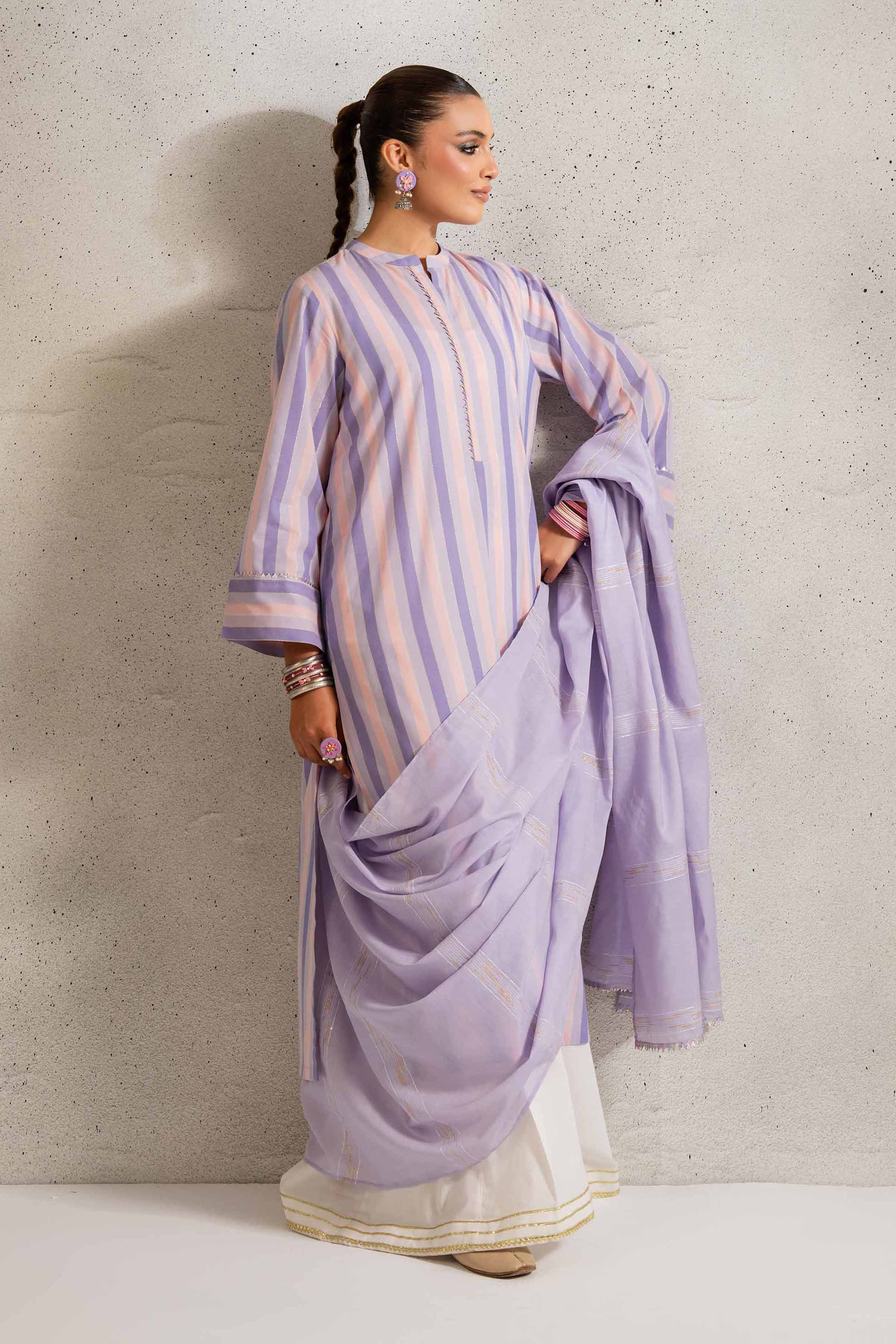 NishatUK - Brown Solids  Yarn Dyed 2-piece ready to wear Dress