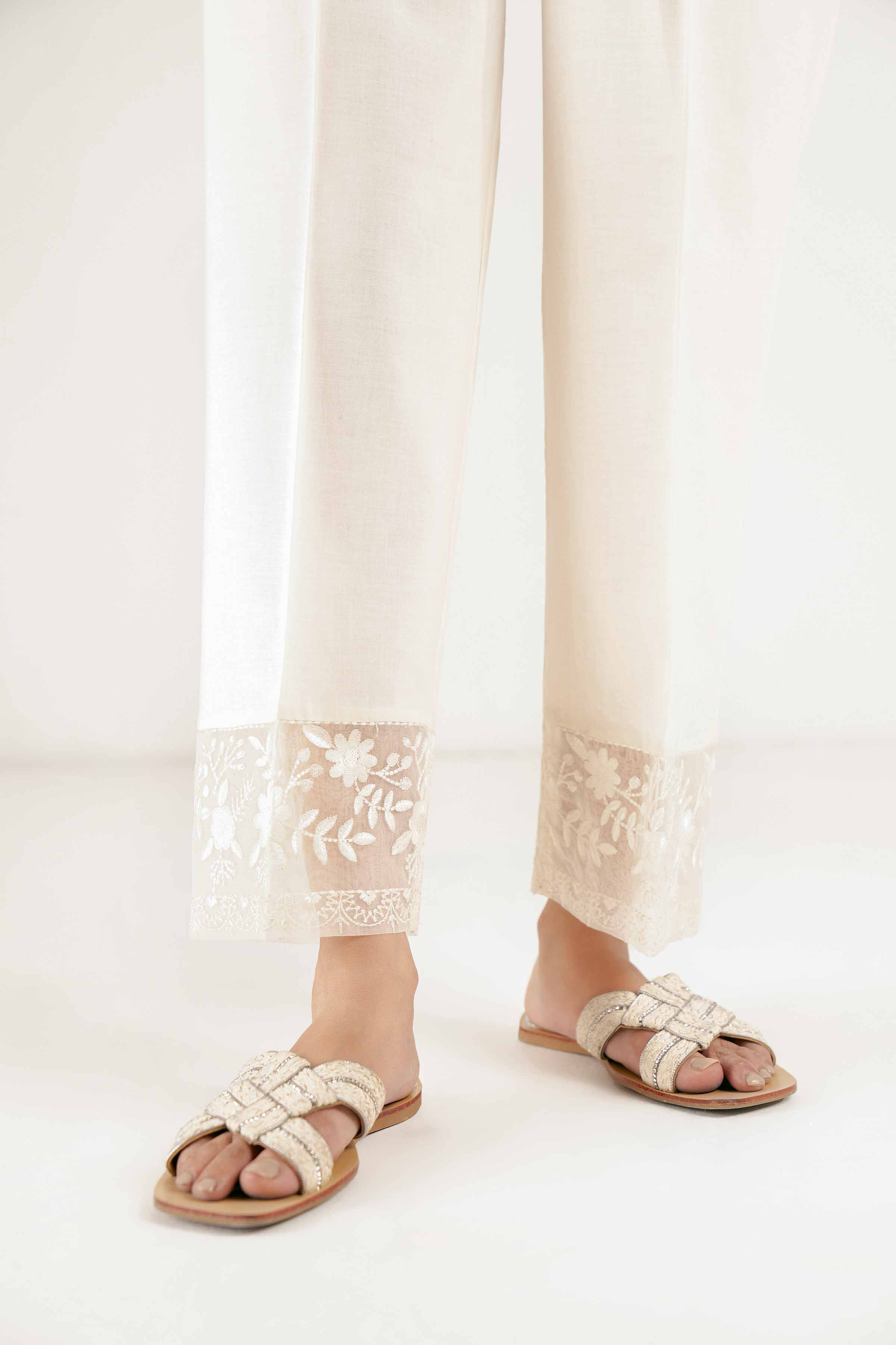 NishatUK - Brown Embroidered   Cambric 1-piece ready to wear Trouser