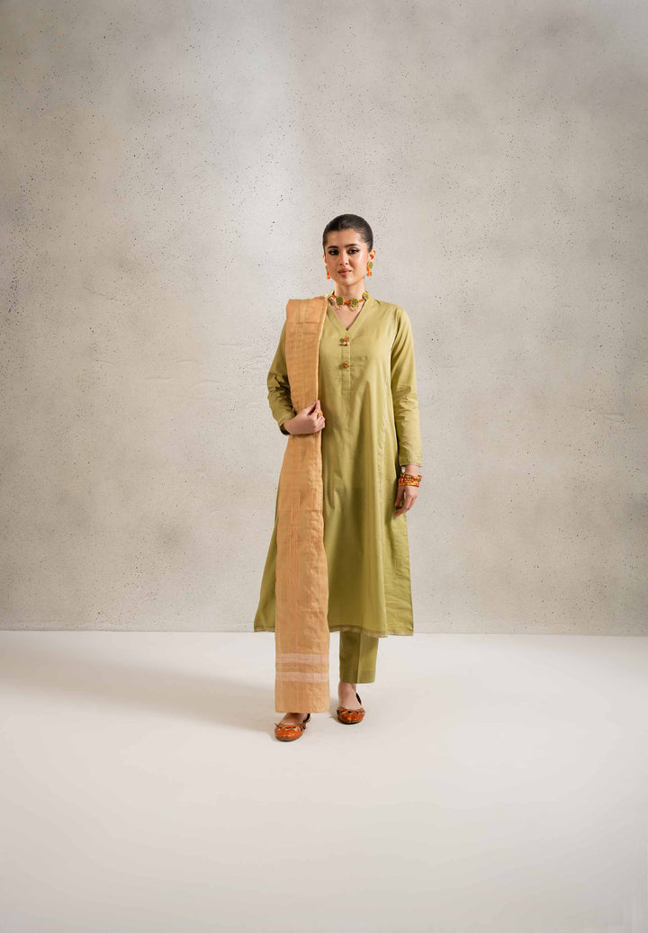 NishatUK - Brown Solids  Cambric 3-piece ready to wear Suit