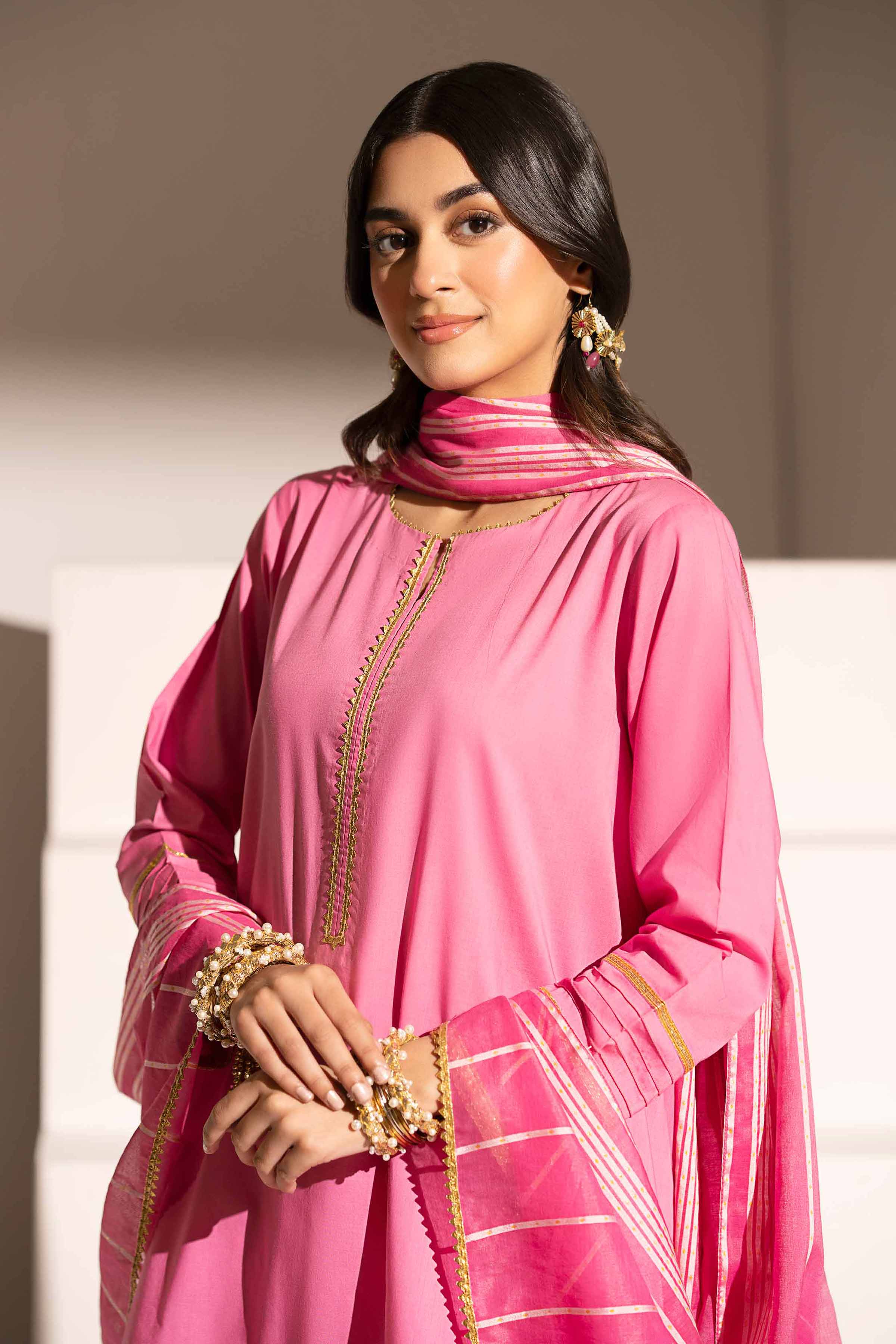 NishatUK - Pink Embroidered   Cambric 3-piece ready to wear Suit