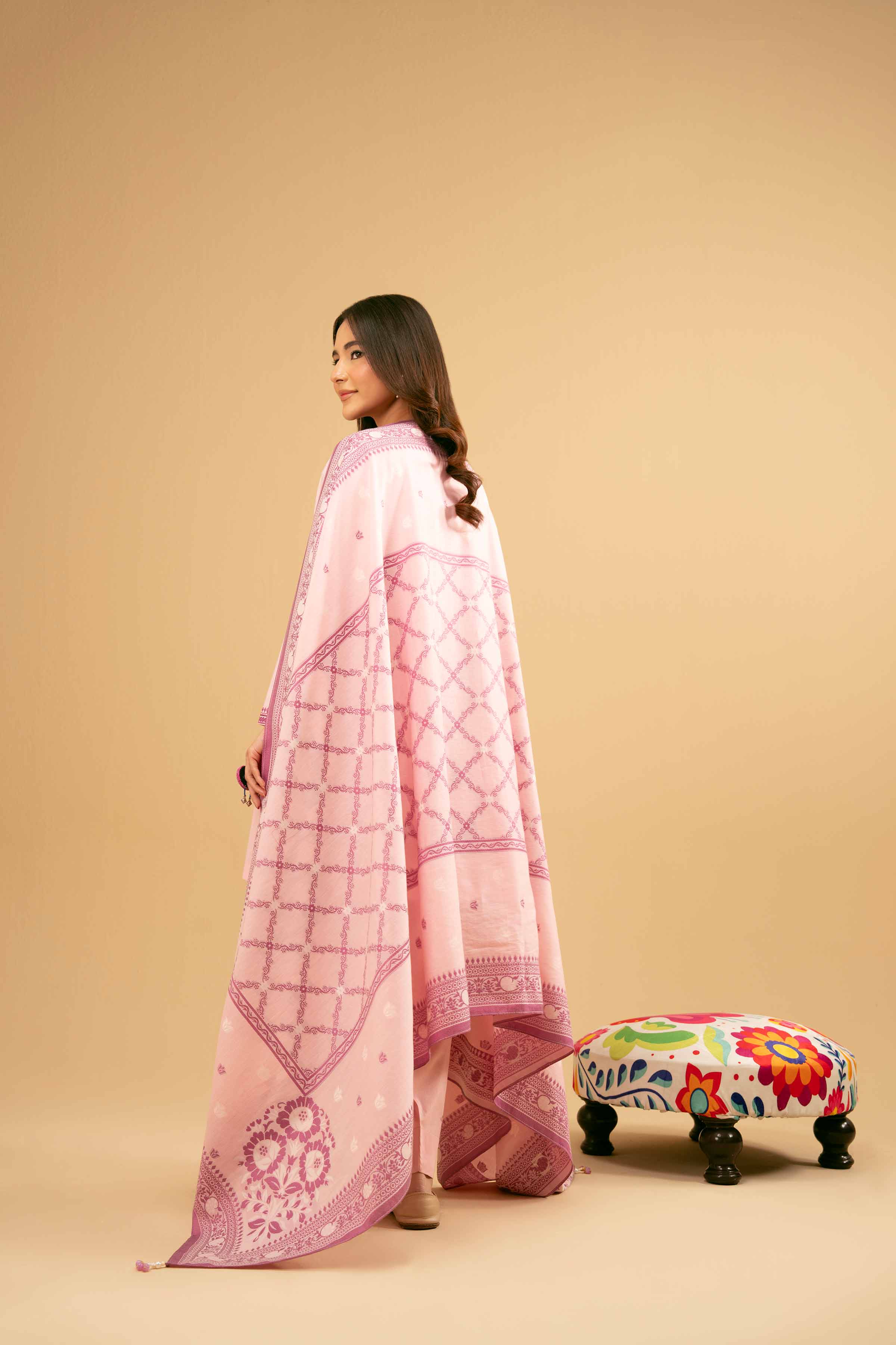 NishatUK - Pink Embroidered   Cambric 3-piece ready to wear Suit