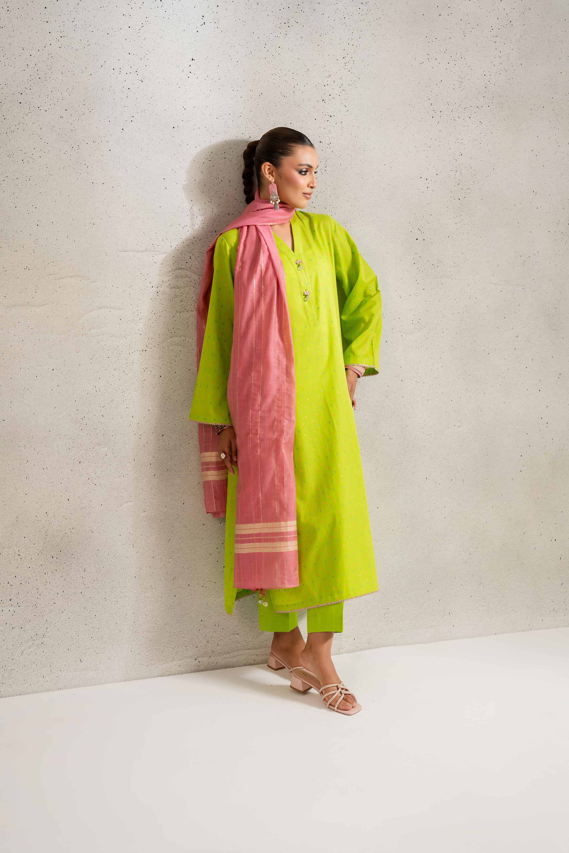 NishatUK - Brown Solids Jacquard 3-piece ready to wear Suit