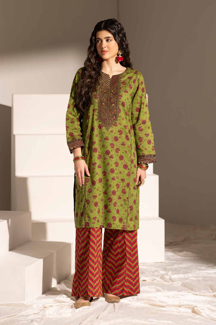 NishatUK - Brown Embroidered  Lawn 2-piece ready to wear Dress