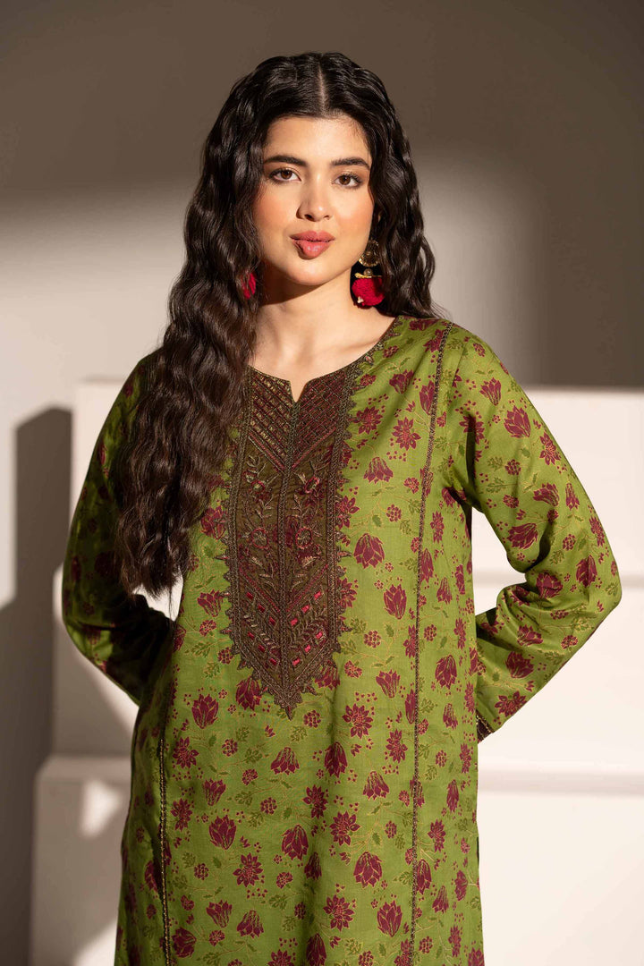 NishatUK - Brown Embroidered  Lawn 2-piece ready to wear Dress