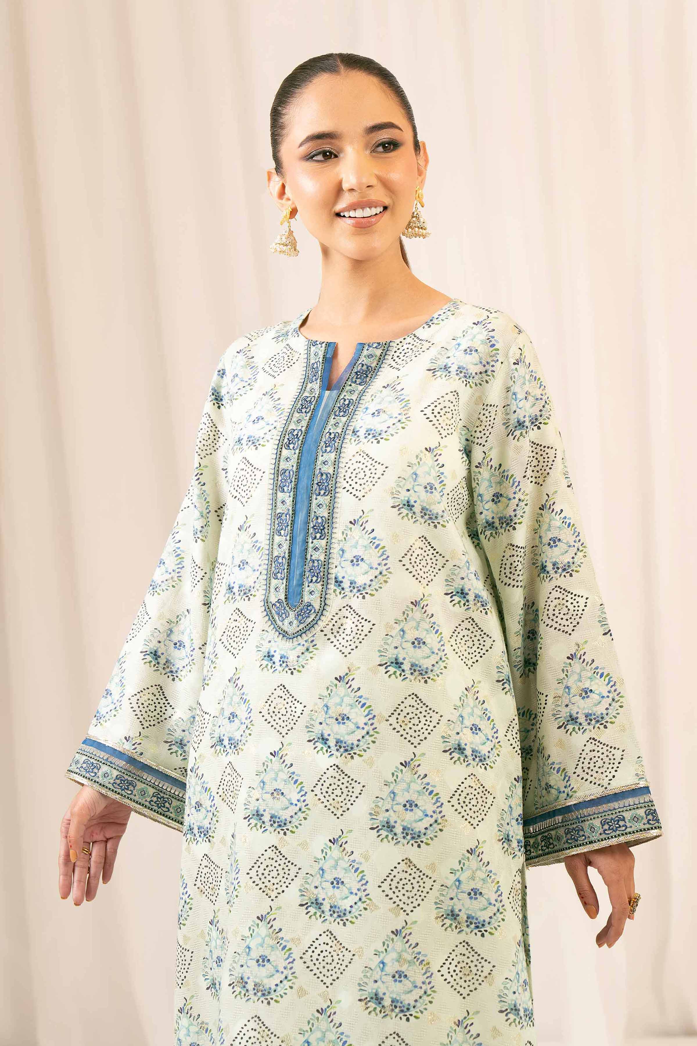 NishatUK - Green Embroidered Jacquard 2-piece ready to wear Dress