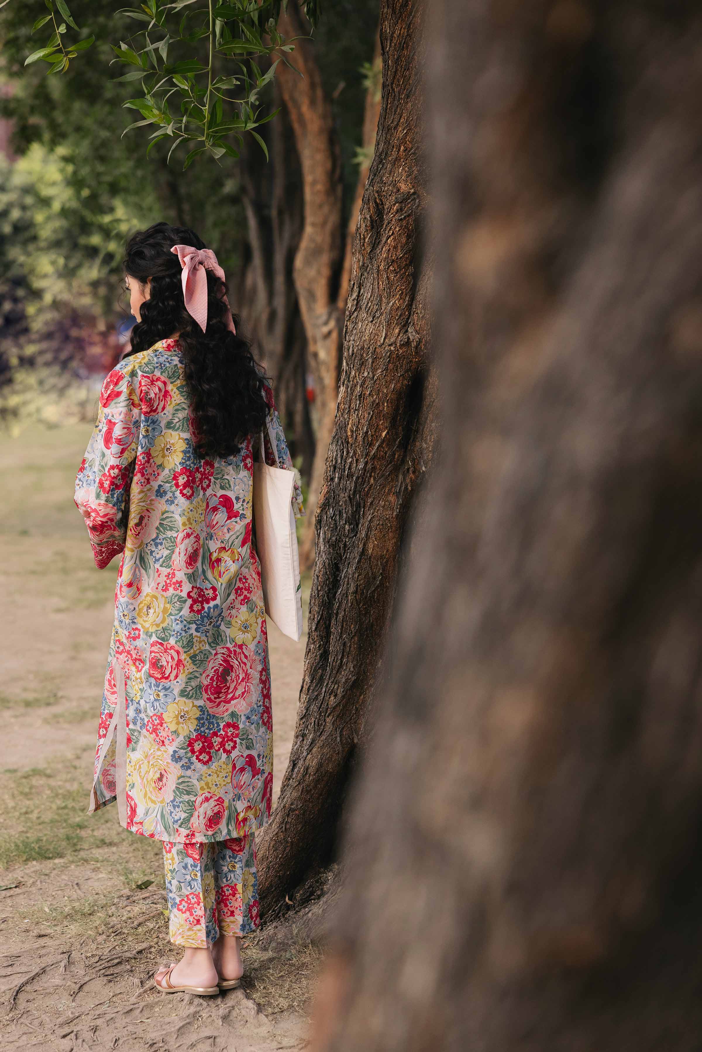NishatUK - Brown Embroidered  Crepe 2-piece ready to wear Dress
