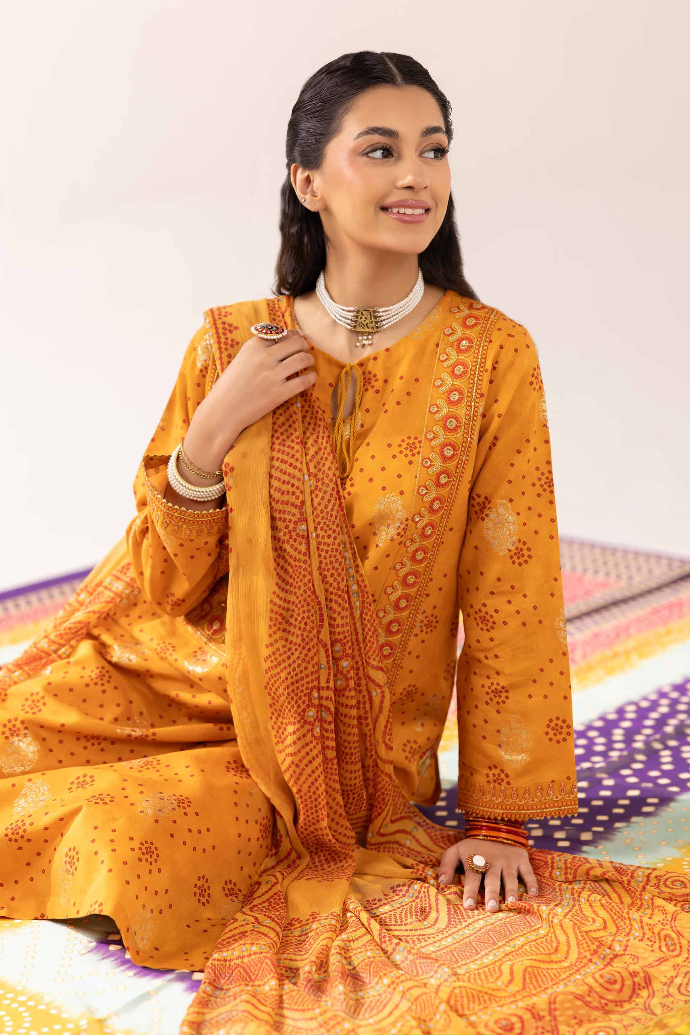 NishatUK - Brown Embroidered  Jacquard 3-piece ready to wear Suit