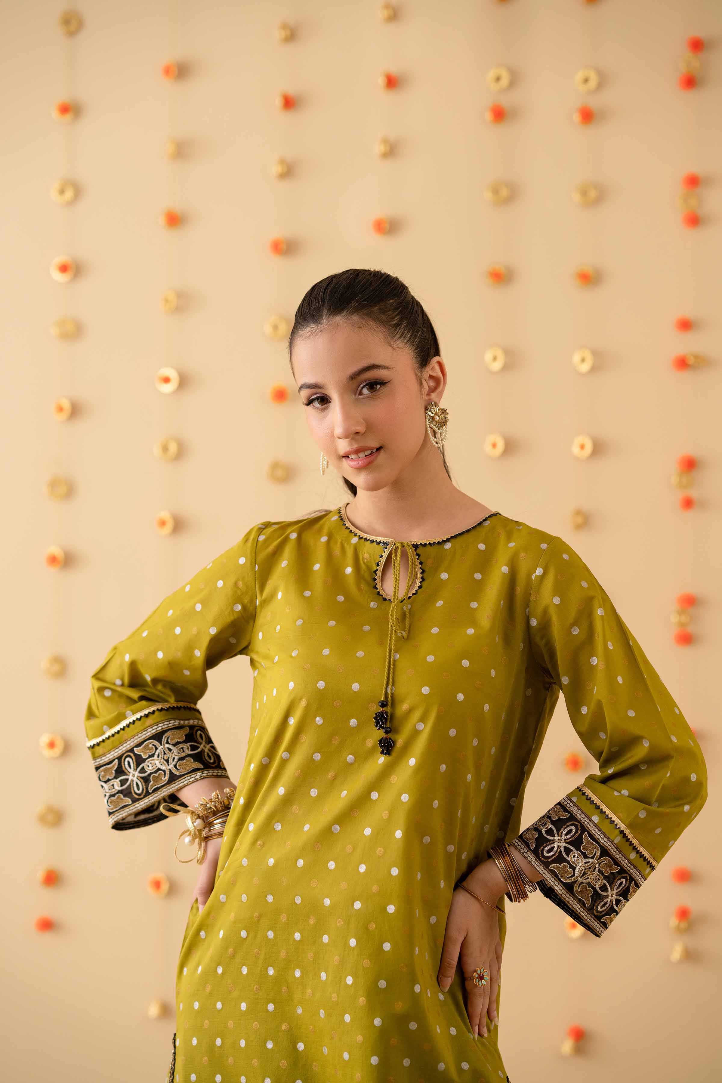 NishatUK - Olive Green Embroidered  Lawn 1-piece ready to wear Shirt